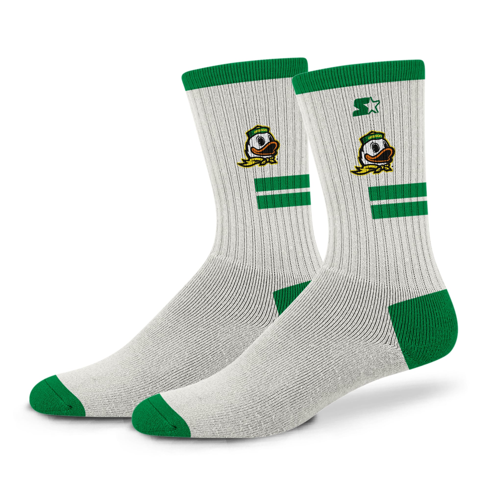 Chaussettes unisexes Starter Cream Oregon Ducks Premiere rembourrées