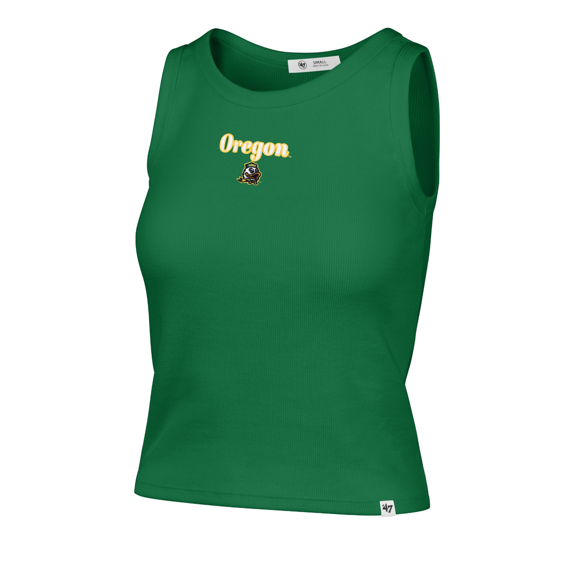 Women's '47 Green Oregon Ducks Straight Cut Baby Rib Tank Top