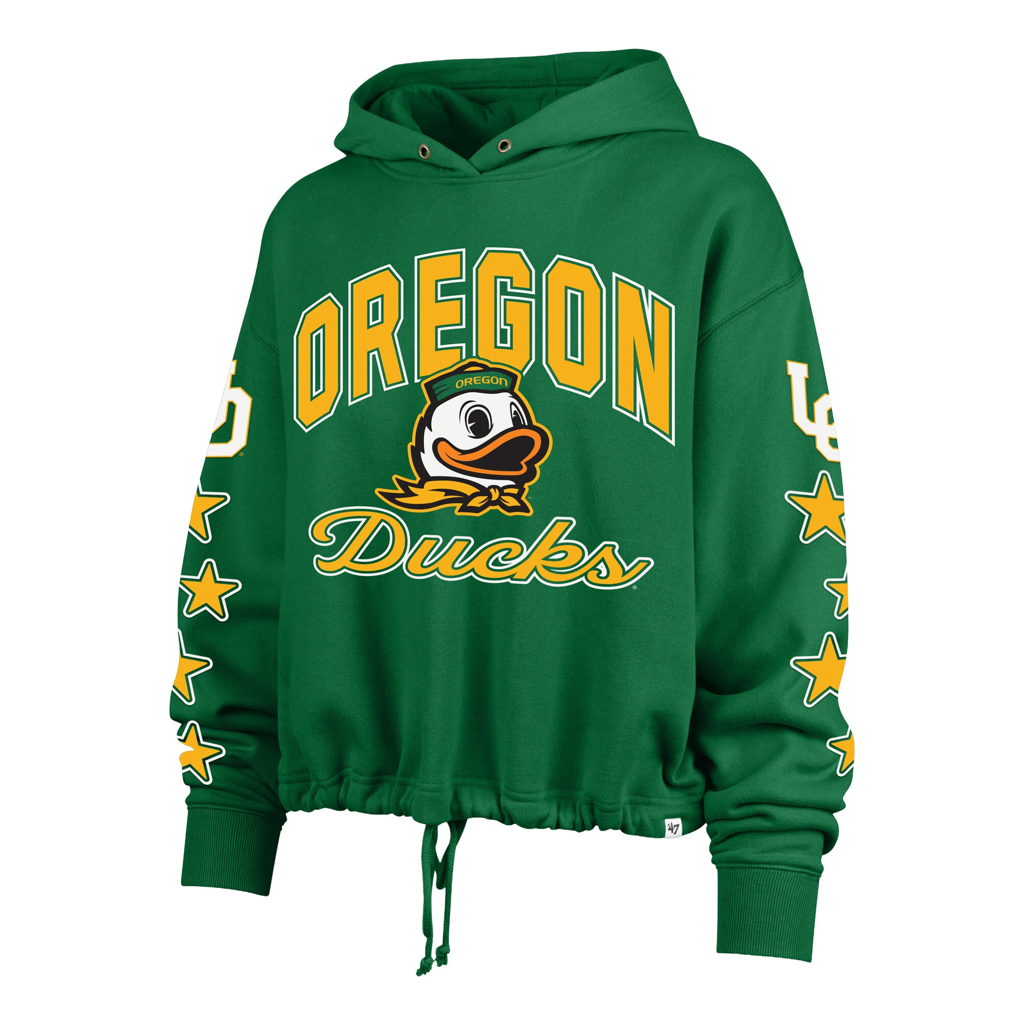 Women's '47  Kelly Green Oregon Ducks Starry Eyed Venice Pullover Hoodie