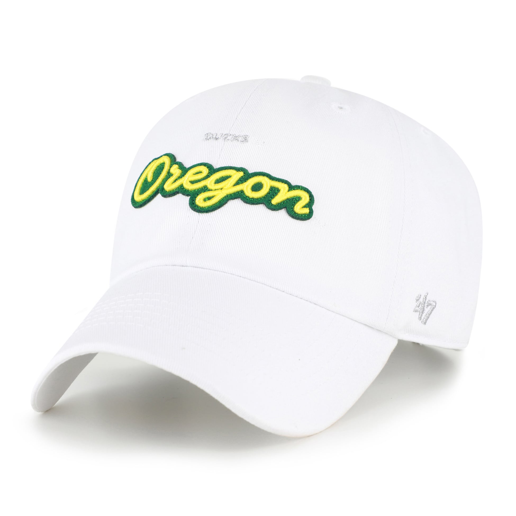 Casquette ajustable pour femme '47 White Oregon Ducks Trendy Script Clean Up