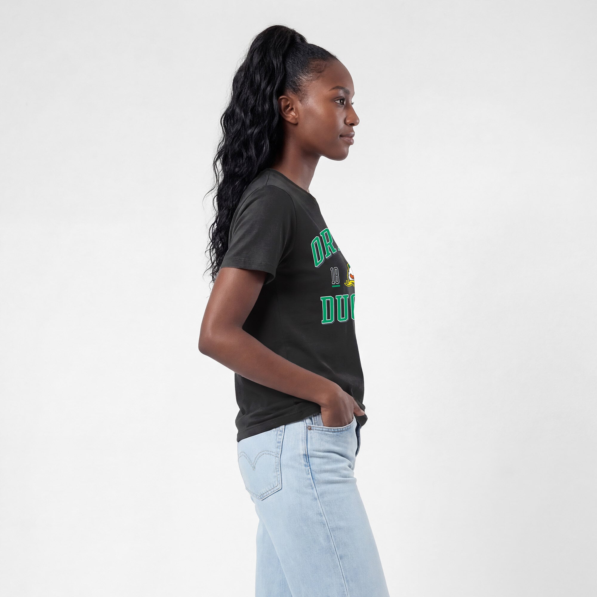 Women's Champion Black Oregon Ducks Lifestyle T-Shirt