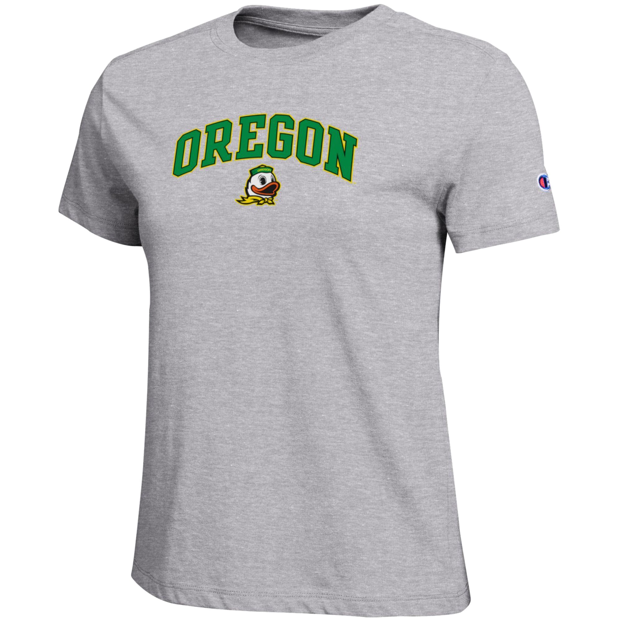 T-shirt à logo arqué Heather Gray, championne féminine des Oregon Ducks