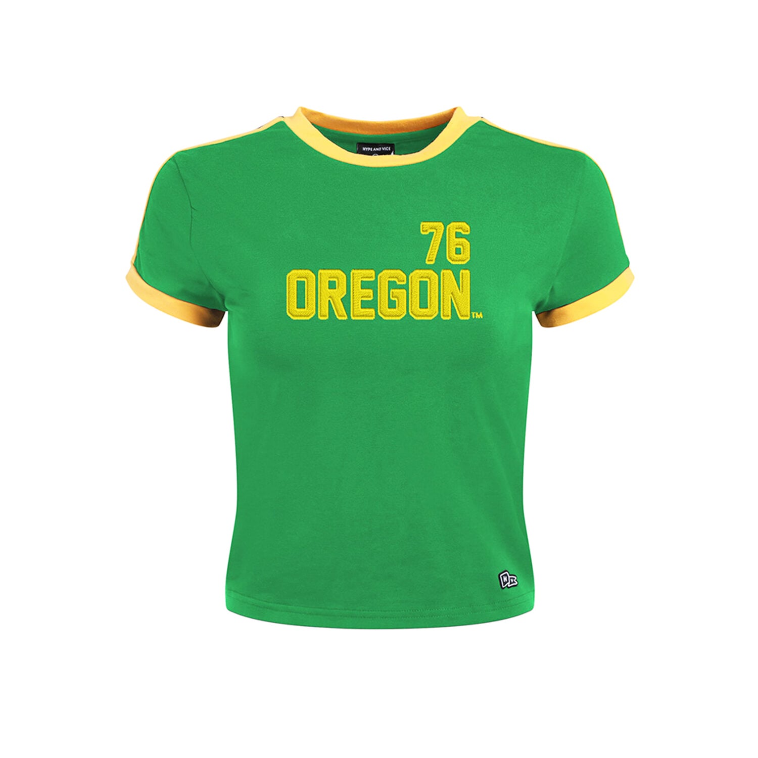 T-shirt bébé gardien de but vert Oregon Ducks la marque Hype and Vice pour femmes