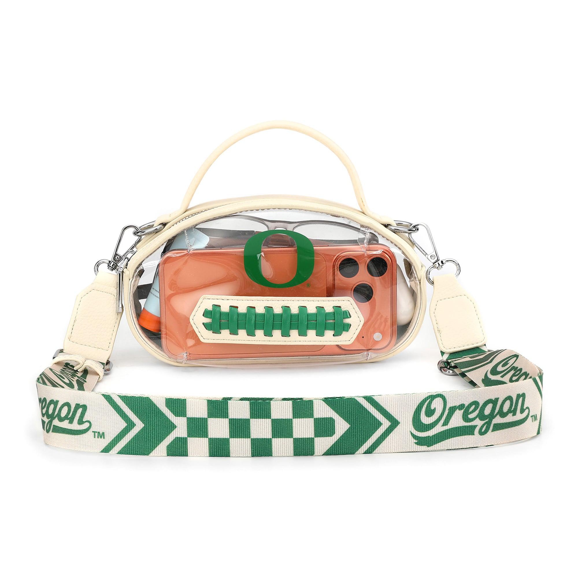 Sac bandoulière transparent Montana West pour femme, motif canards de l'Oregon.