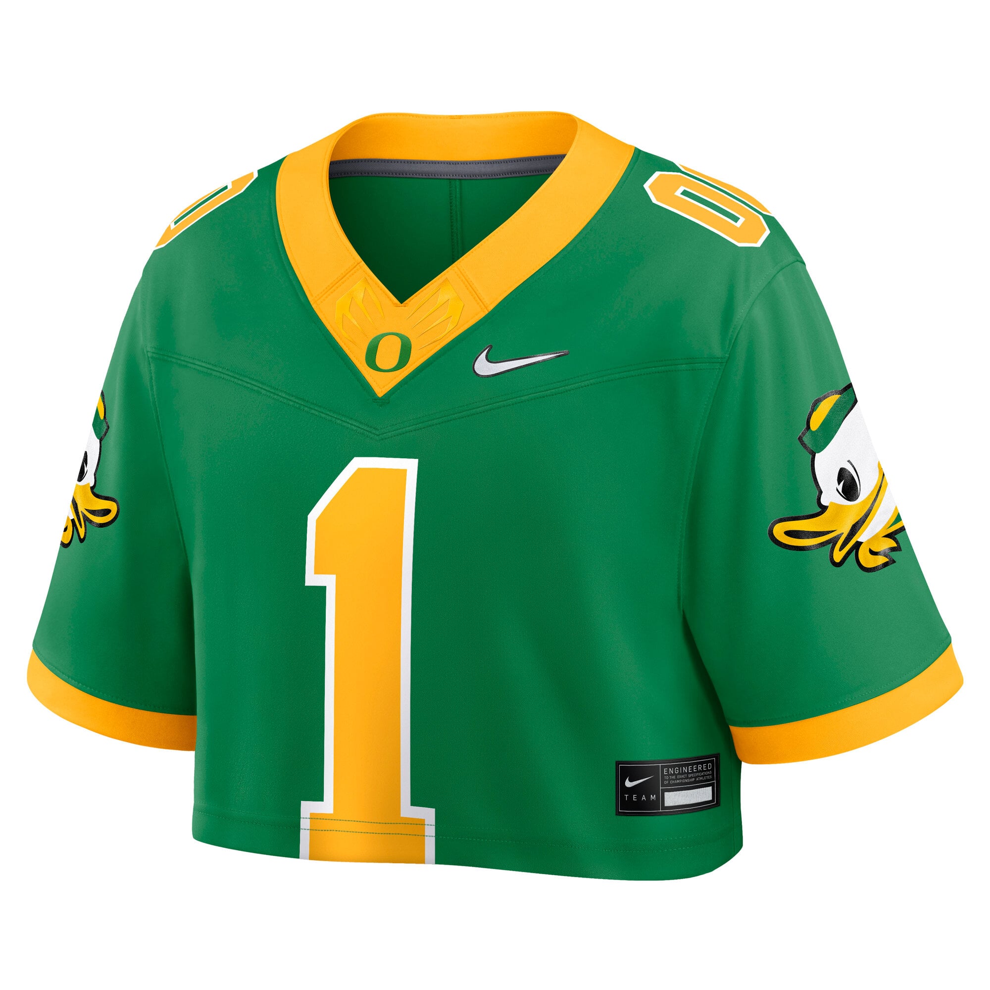 Women's Nike Green Oregon Ducks Game Crop Top Jersey