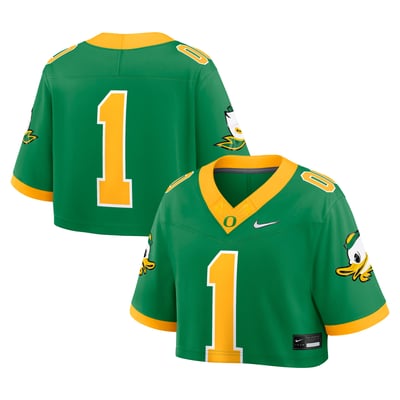 Oregon Ducks Nike Women's Game Crop Top Jersey - Green