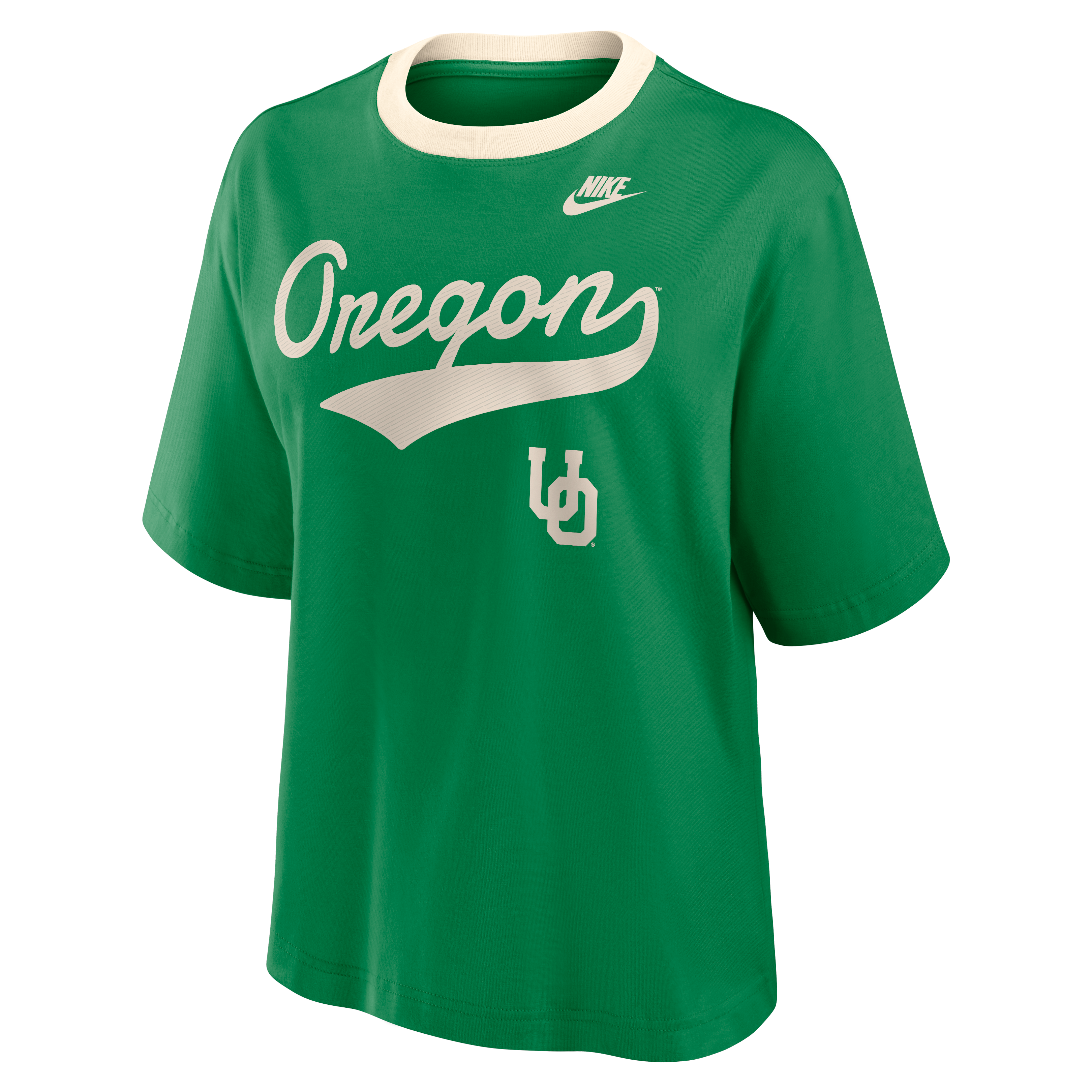 Women's Nike Green Oregon Ducks Legacy Fight Song Boxy T-Shirt