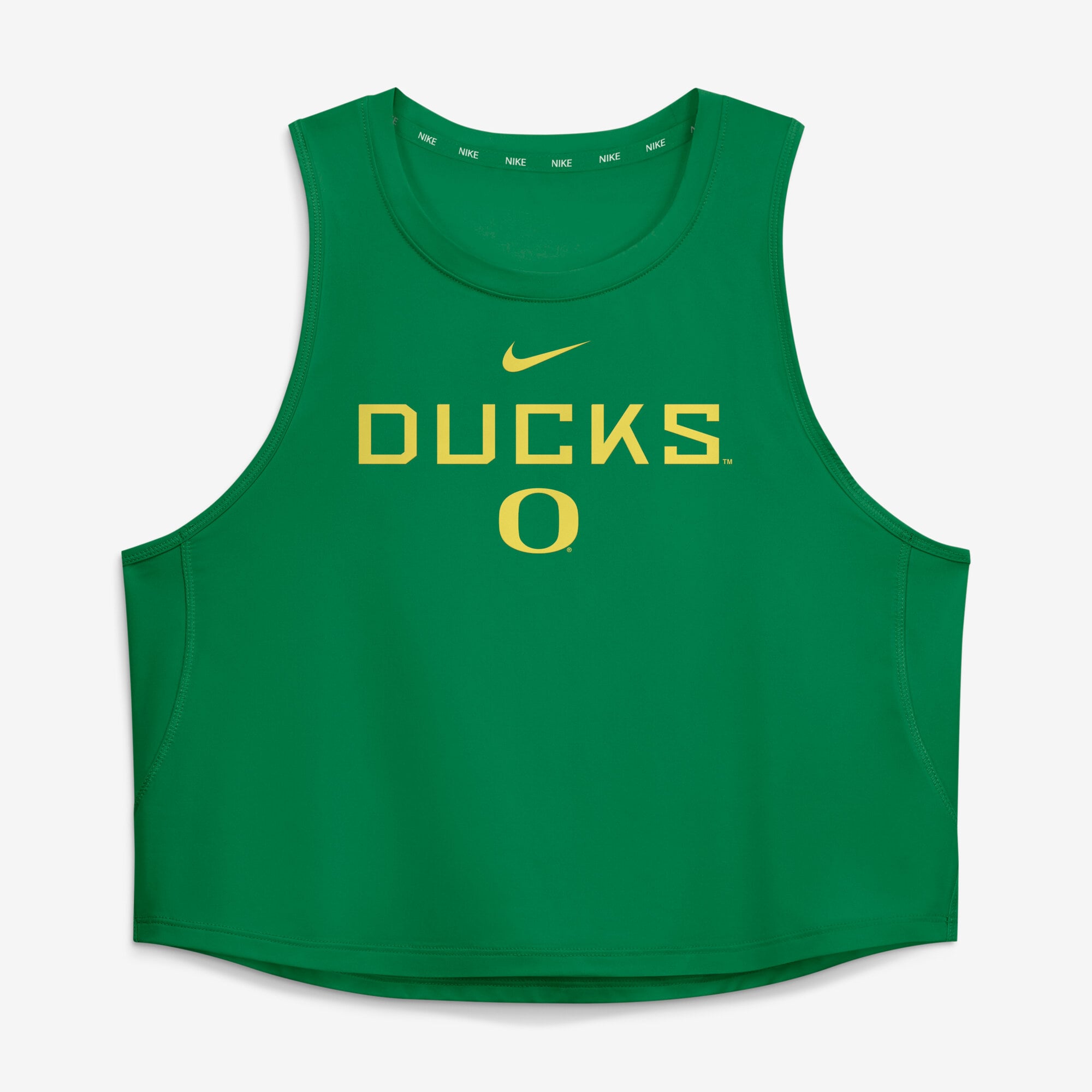 Women's Nike Green Oregon Ducks One Dri-FIT Cropped Tank Top