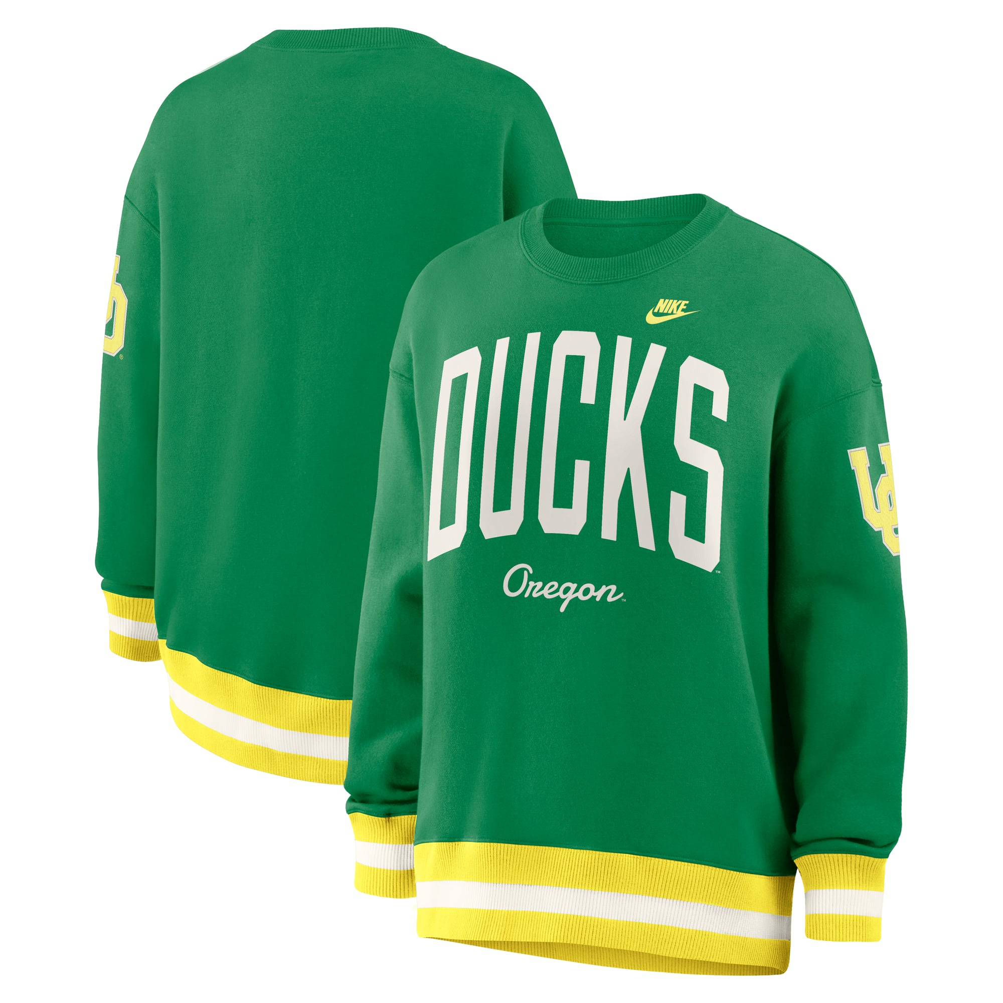 Sweat-shirt Nike vert Oregon Ducks oversize Legacy Arch Phoenix pour femme