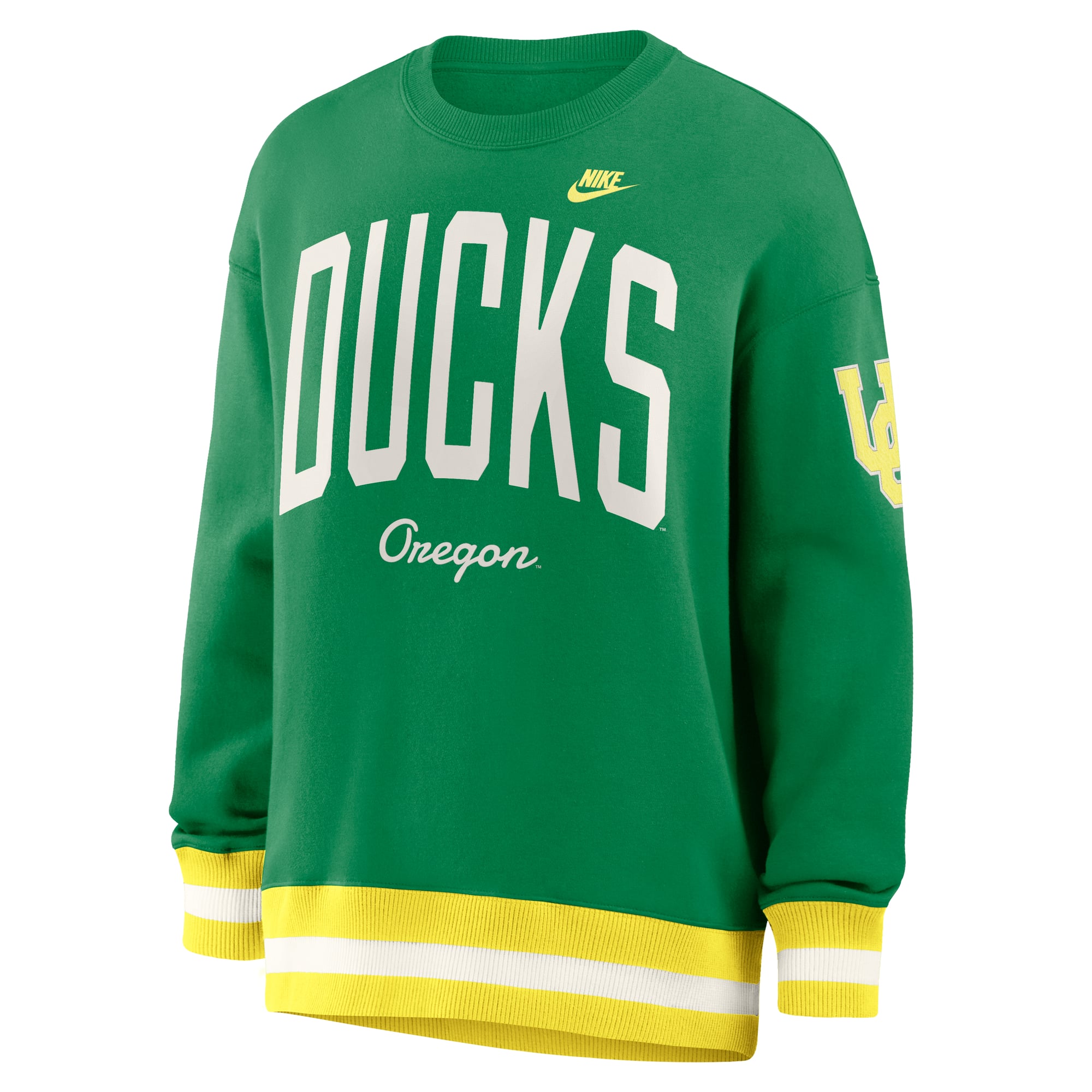 Sweat-shirt Nike vert Oregon Ducks oversize Legacy Arch Phoenix pour femme