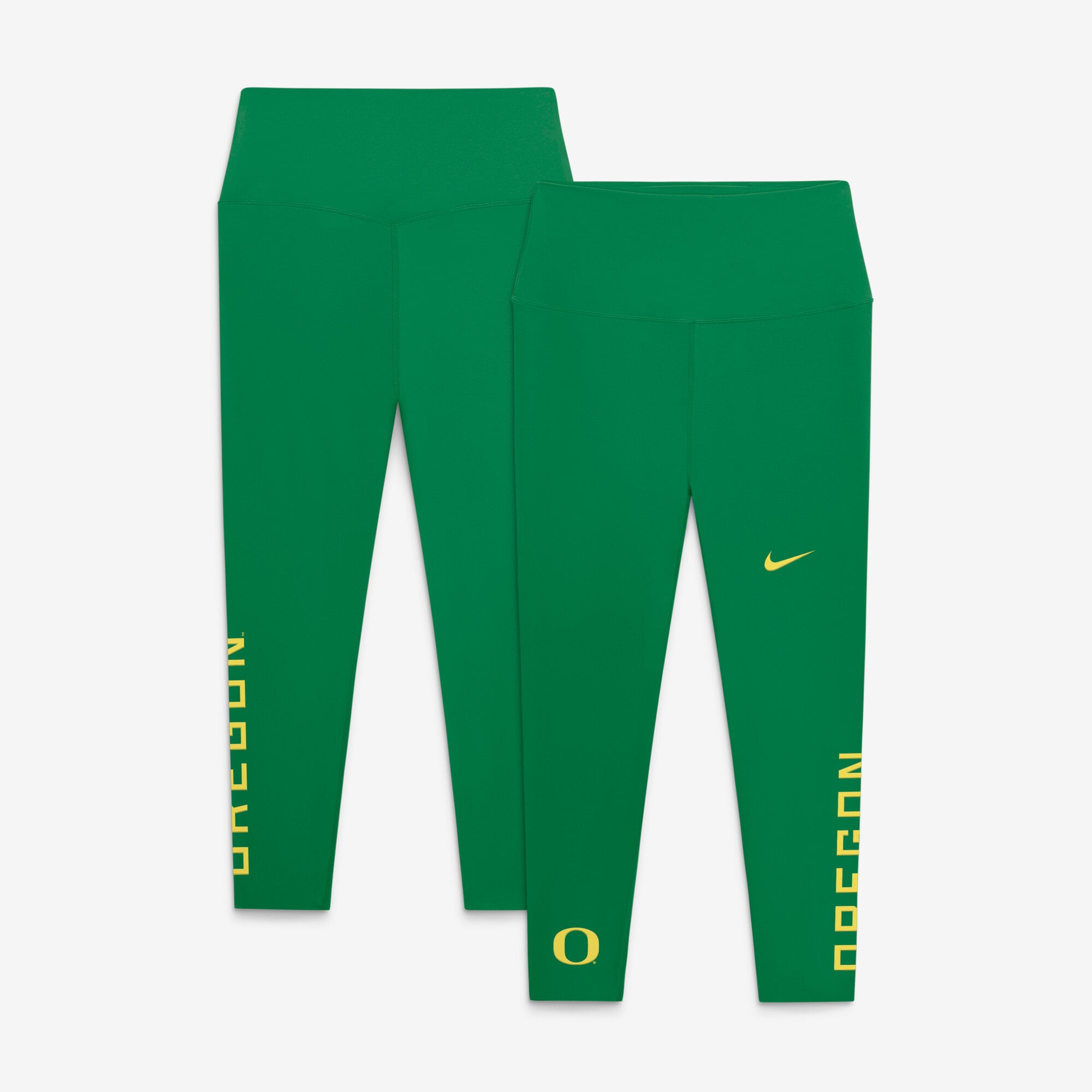 Women's Nike Green Oregon Ducks Zenvy High Rise Dri-FIT 7/8 Leggings