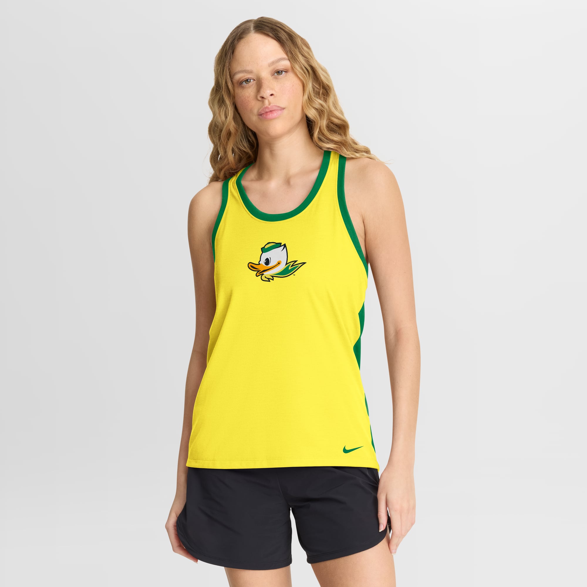 Débardeur réversible dos nageur Nike jaune Oregon Ducks pour femme
