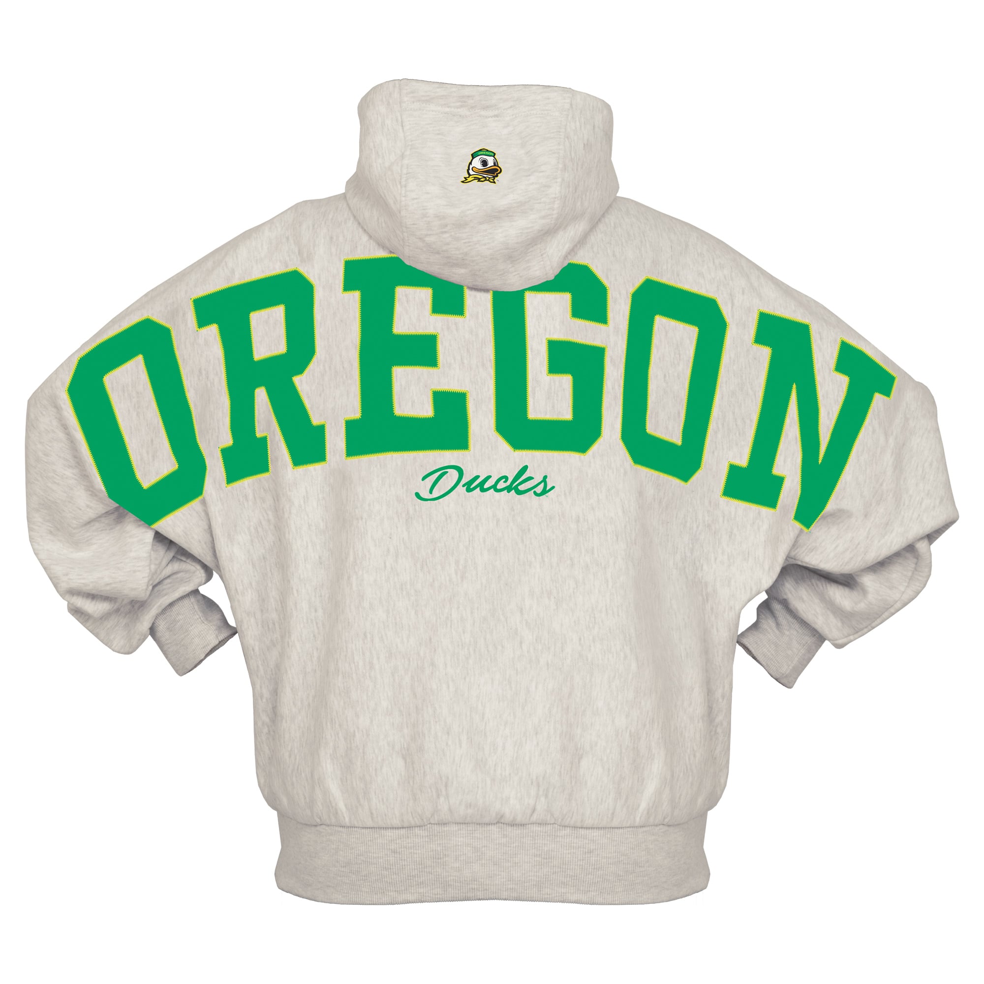 Sweat à capuche oversize gris Pressbox pour femme, Oregon Ducks Belvedere