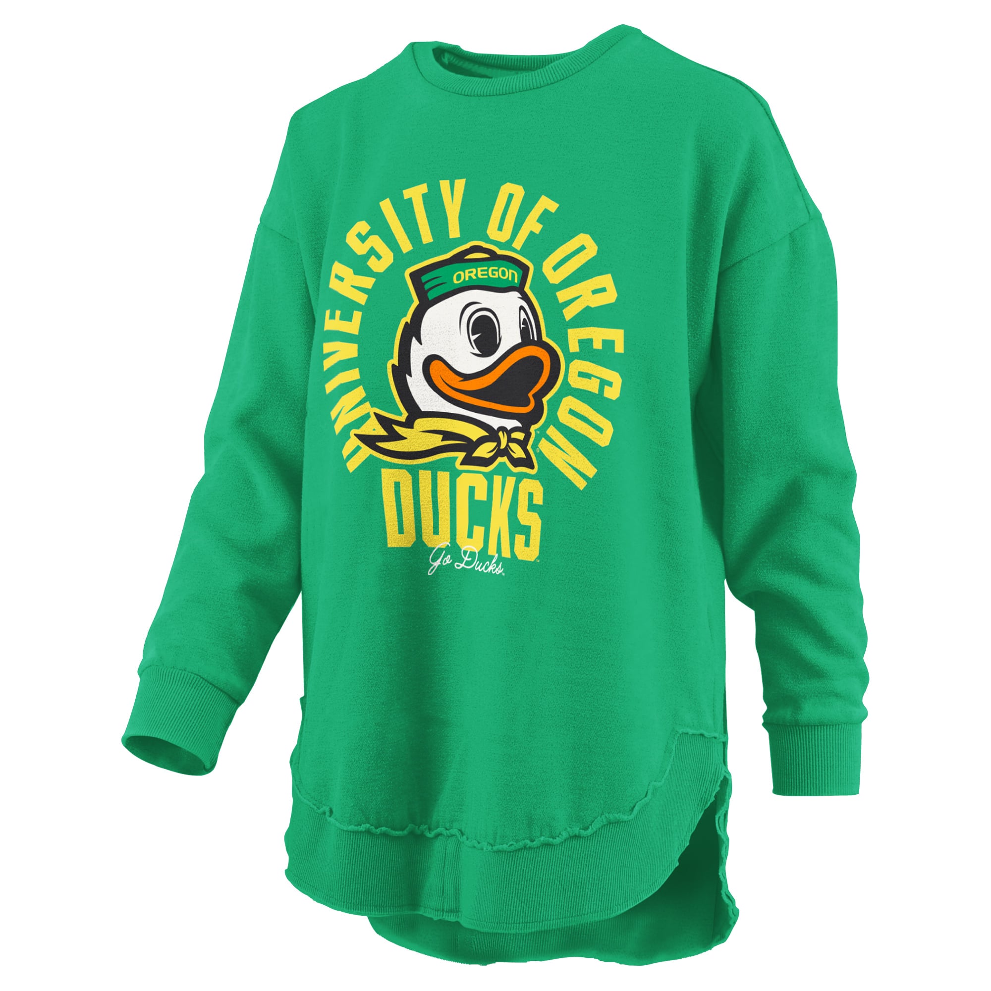 Sweat-shirt à col rond Pressbox Green Oregon Ducks Blitz pour femme
