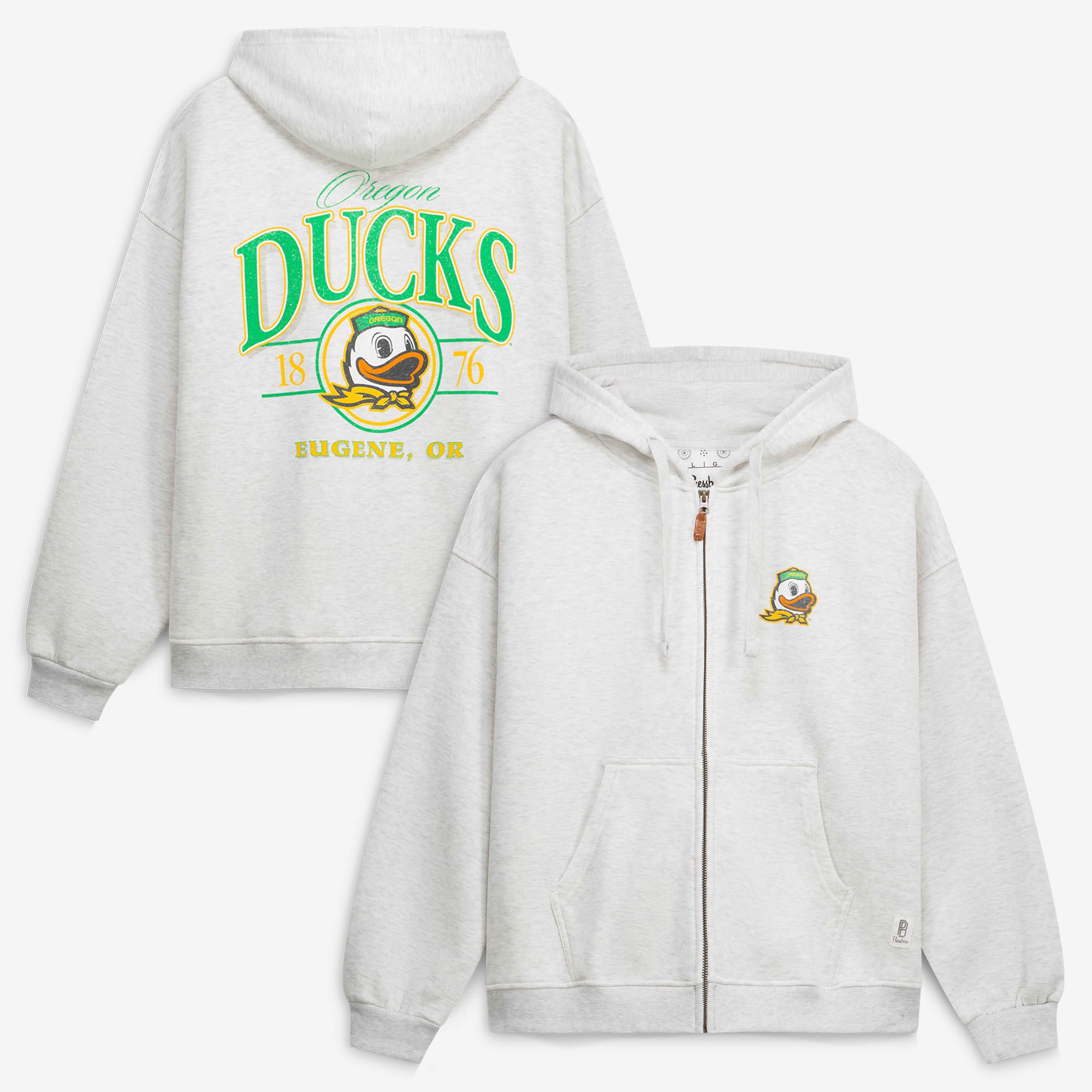 Sweat à capuche zippé Janise gris chiné pour femme de Pressbox