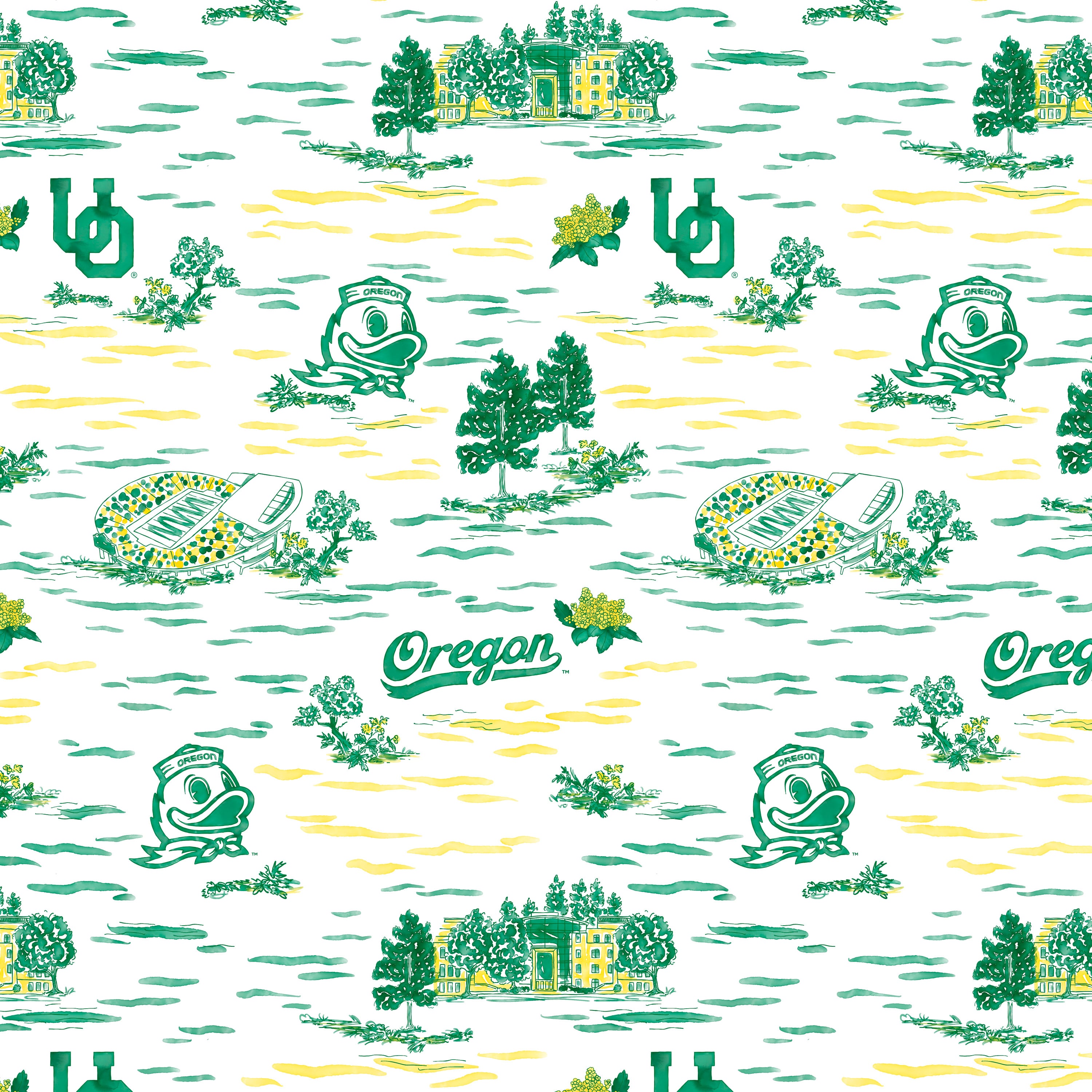 Women's Smith & Quinn White Oregon Ducks Toile Molly Skort