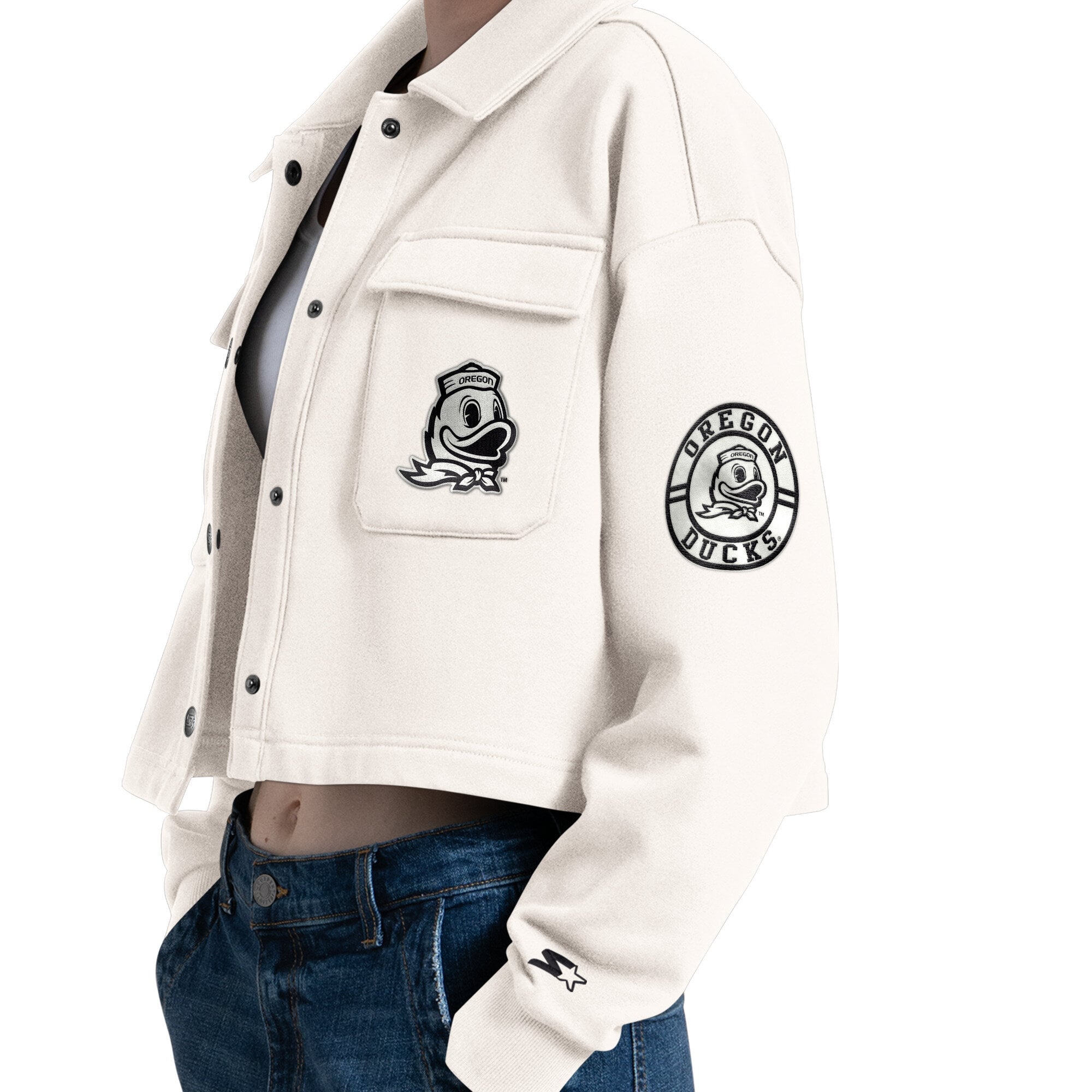 Surchemise courte à boutons-pression Oregon Ducks Anchor pour femme