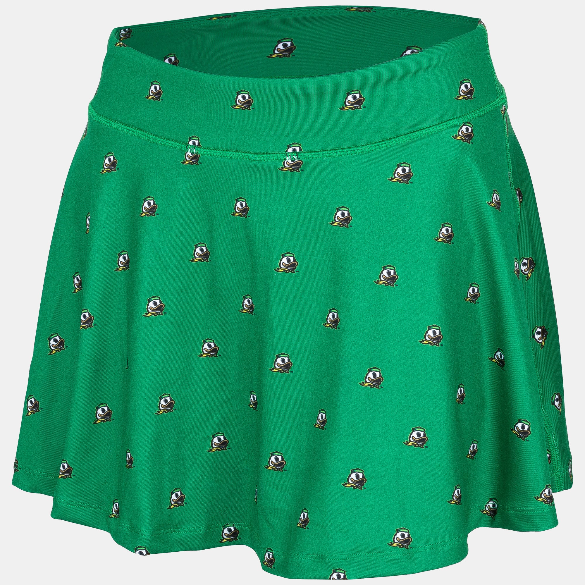 Women's ZooZatz Green Oregon Ducks Allover Print Flowy Skort