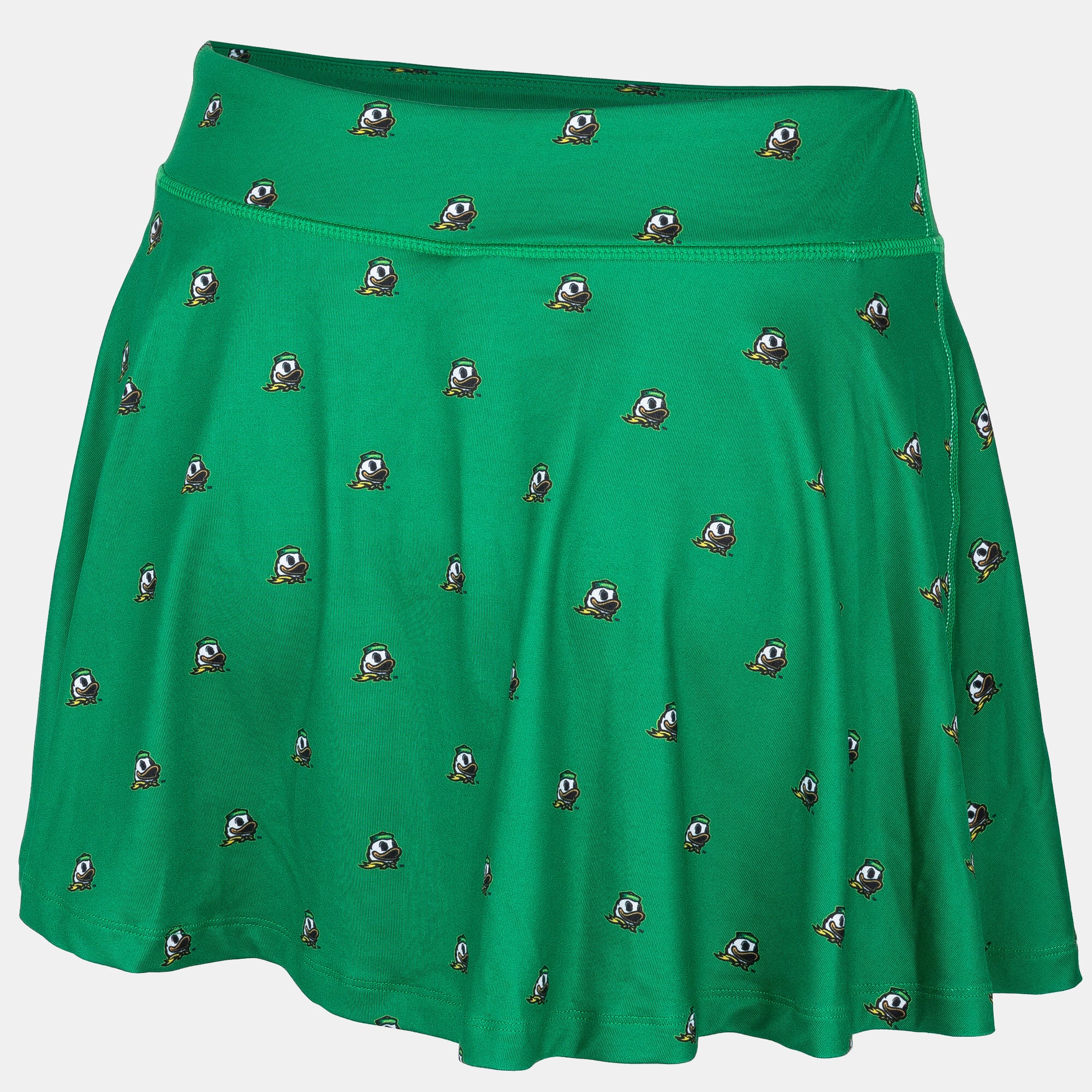 Women's ZooZatz Green Oregon Ducks Allover Print Flowy Skort