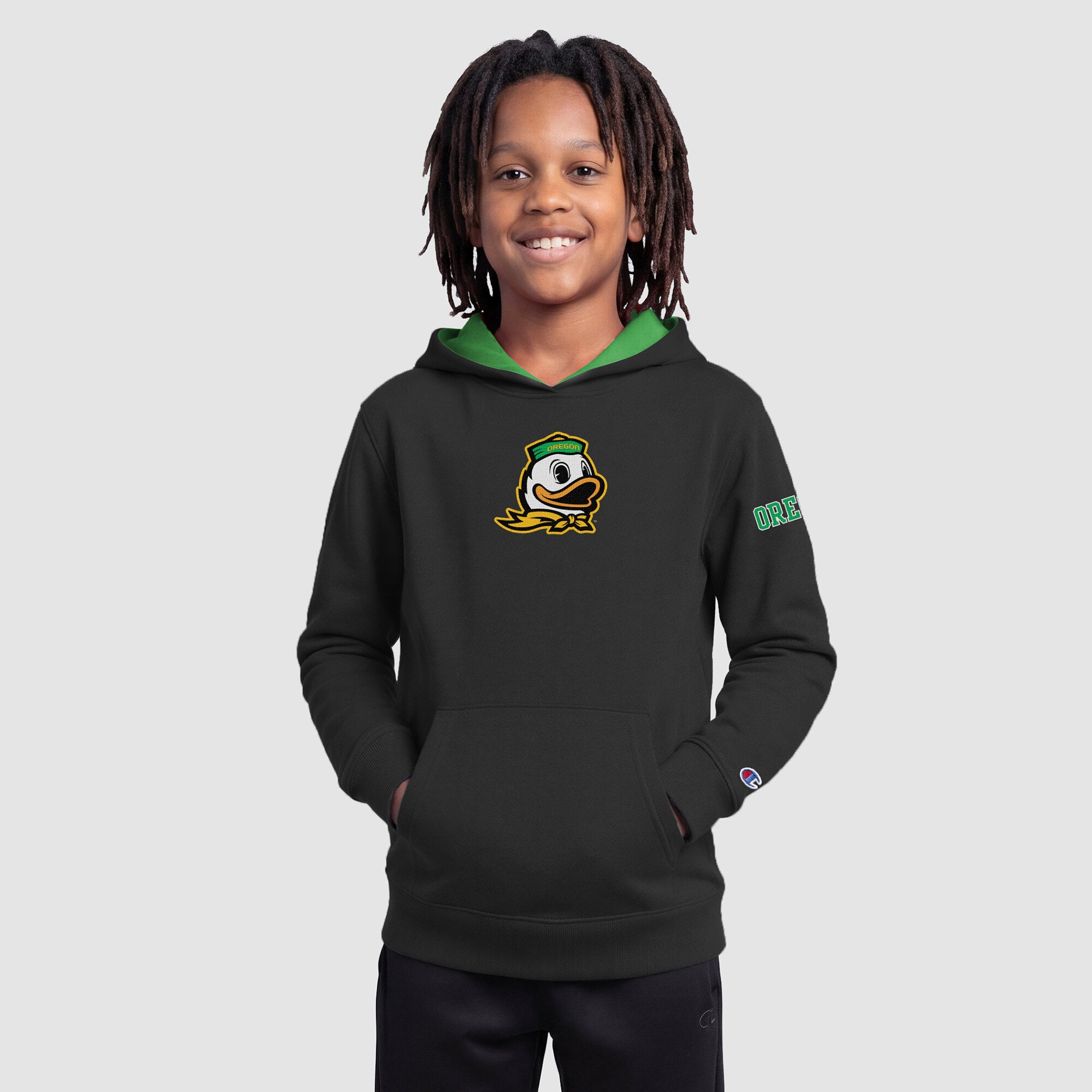 Sweat à capuche en polaire Youth Champion Black Oregon Ducks