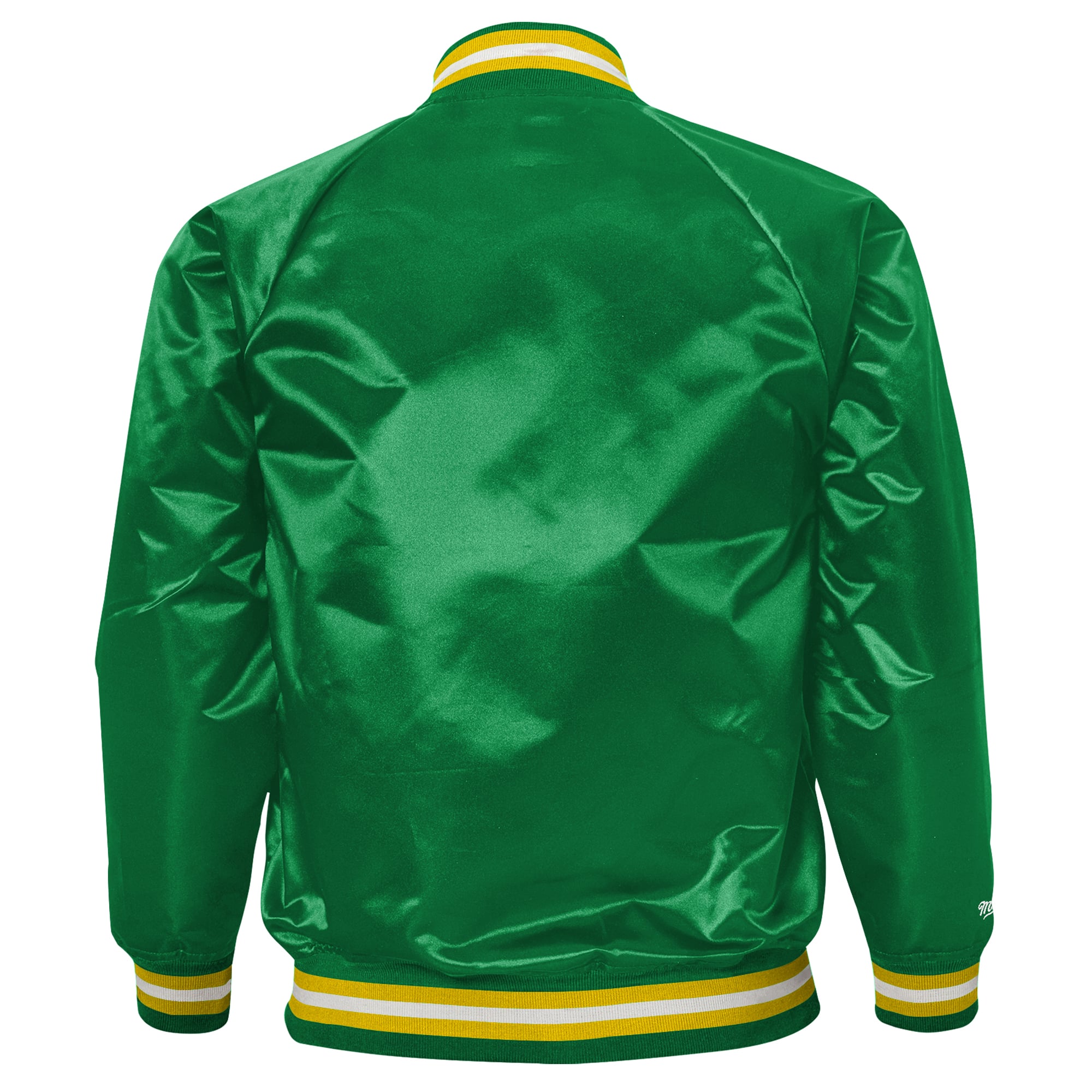 Youth Mitchell & Ness Green Oregon Ducks Satin Full-Snap Raglan Jacket