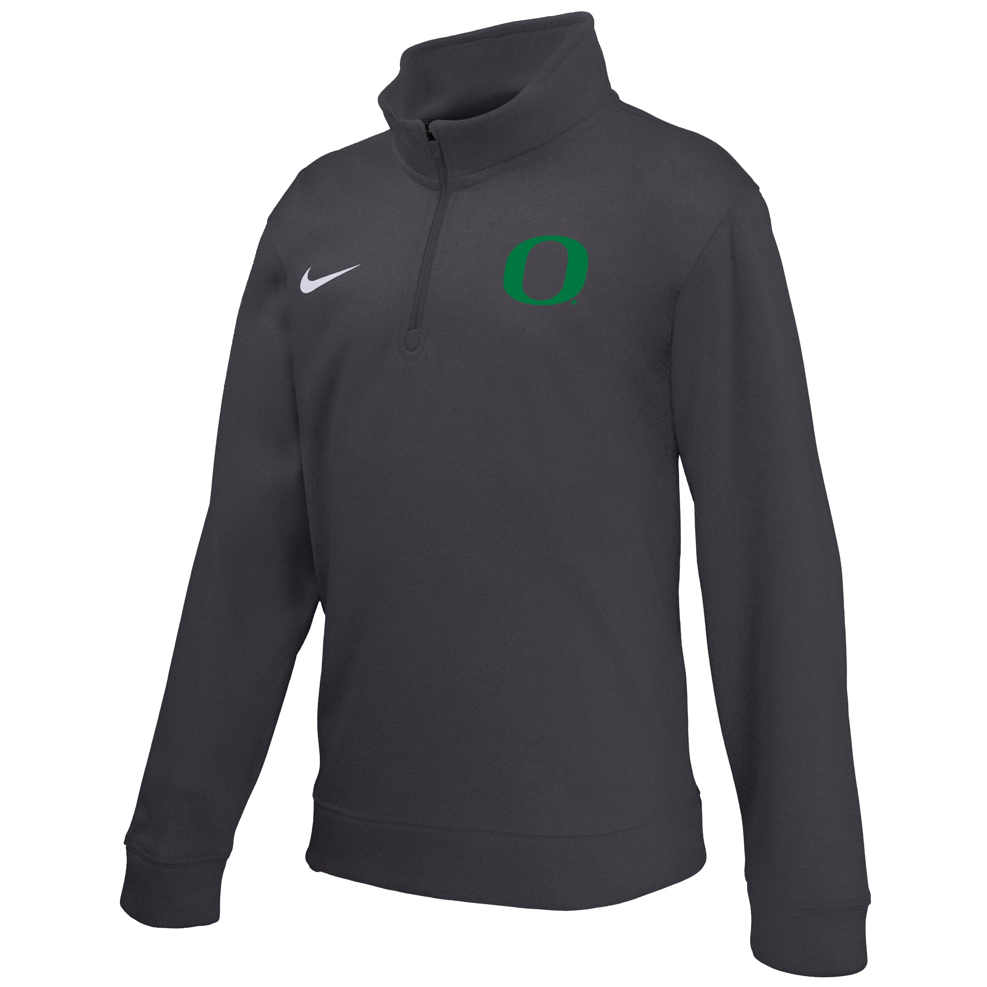 Youth Nike Anthracite Oregon Ducks Therma-FIT Quarter-Zip Pullover