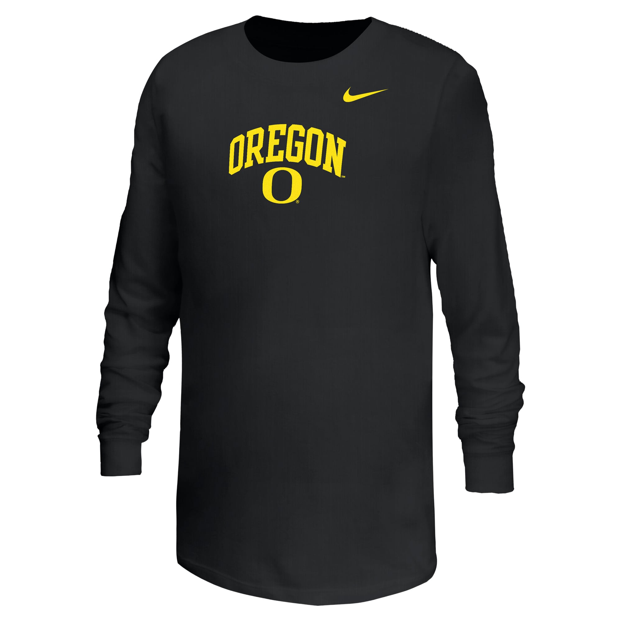 T-shirt à manches longues Nike Oregon Ducks Arched Core pour jeunes, noir
