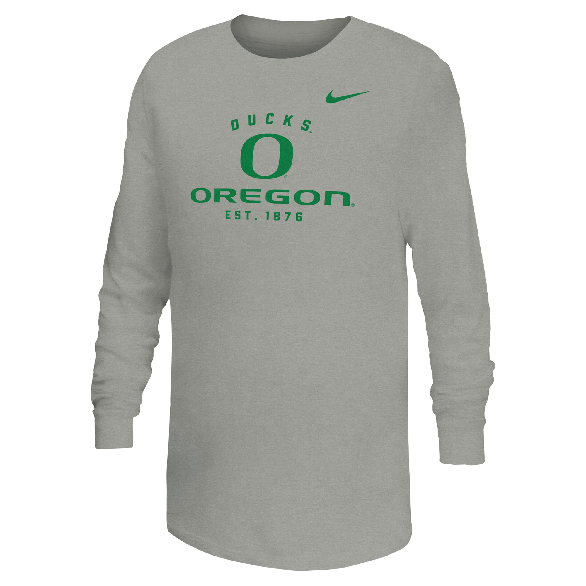 Youth Nike  Gray Oregon Ducks Legend Dri-FIT Long Sleeve T-Shirt