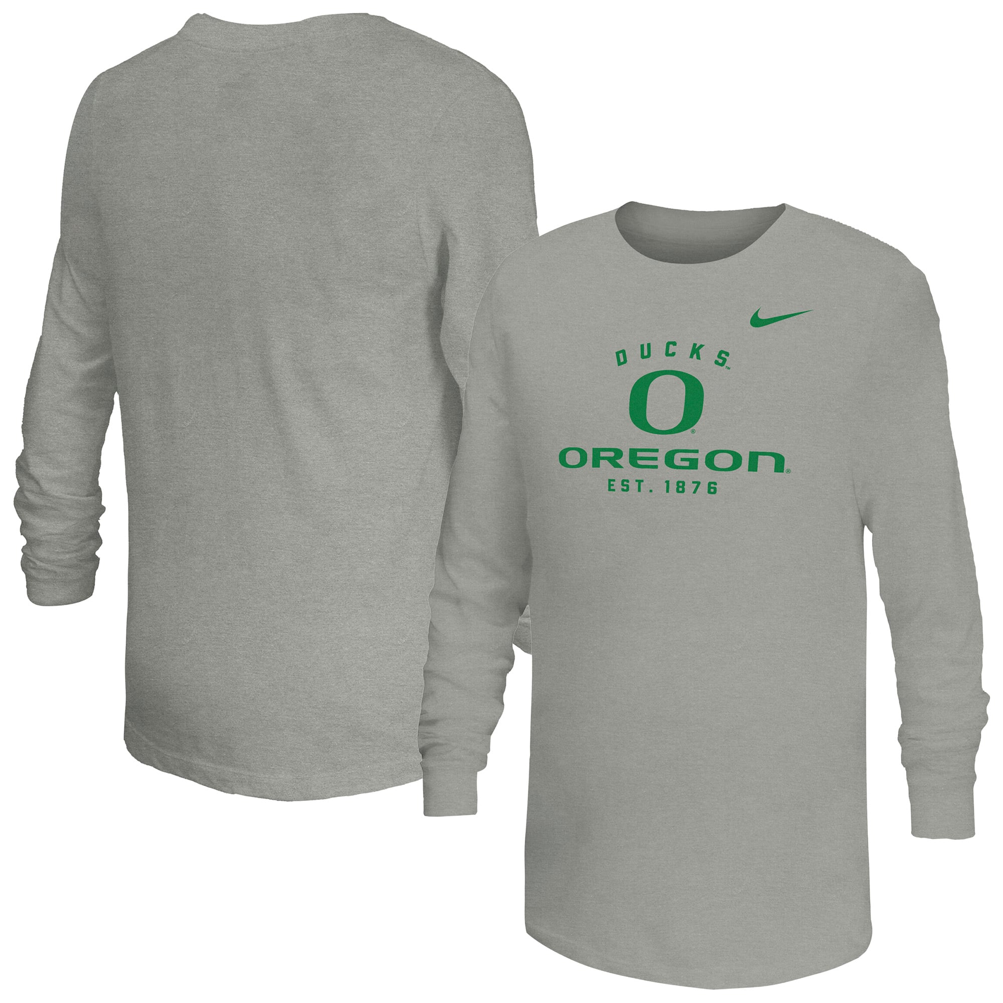 Youth Nike  Gray Oregon Ducks Legend Dri-FIT Long Sleeve T-Shirt