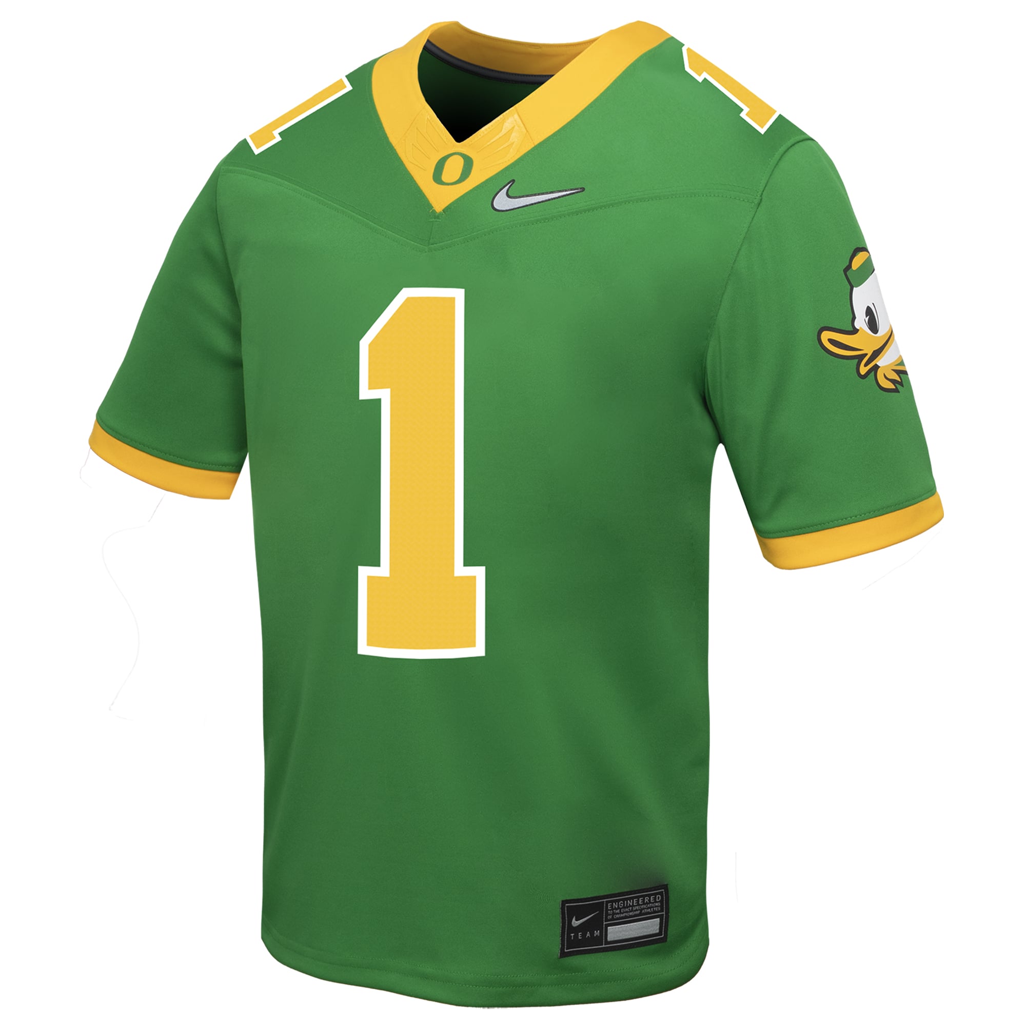 Youth Nike #1 Apple Green Oregon Ducks Alternate Replica Football Jersey