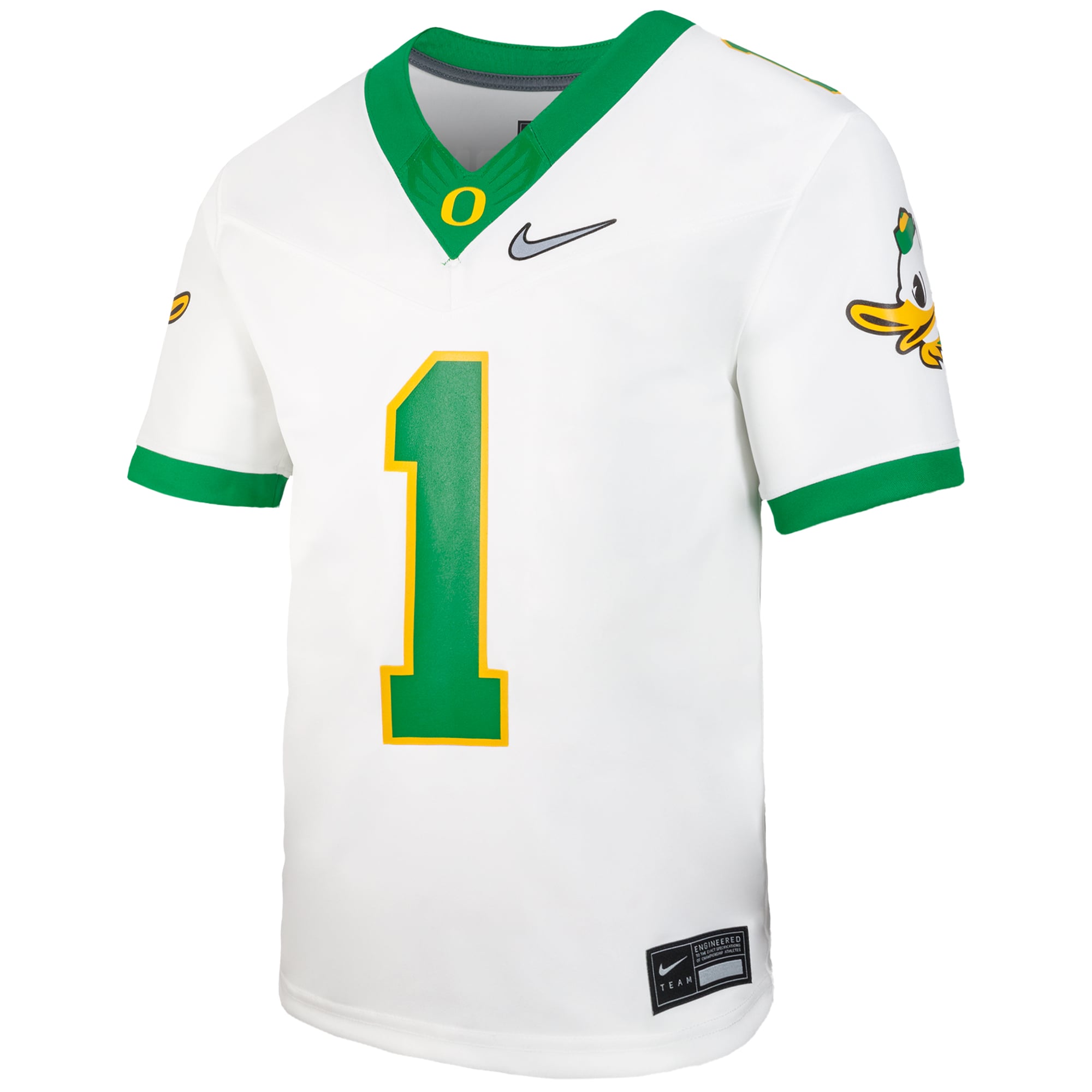 Youth Nike #1 White Oregon Ducks Vapor Fusion Jersey
