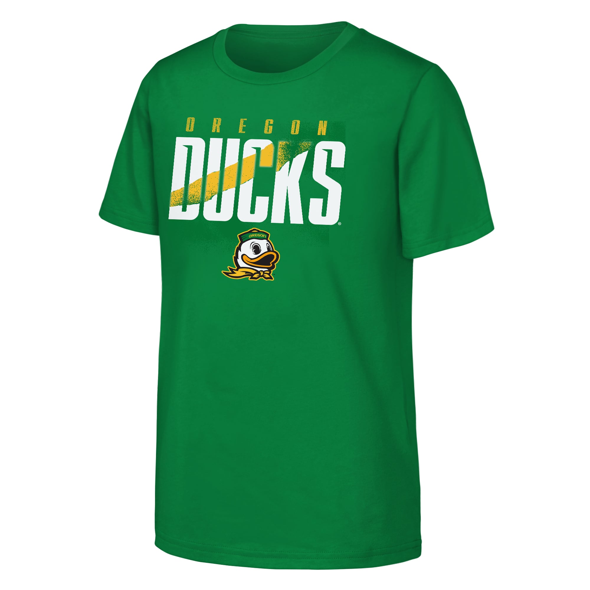 T-shirt Outerstuff vert pour jeunes, motif canards de l'Oregon.
