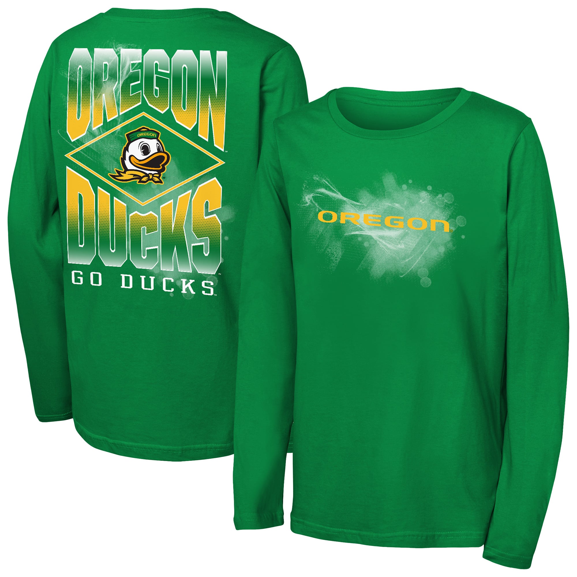 Youth Outerstuff Green Oregon Ducks Full Steam Long Sleeve T-Shirt