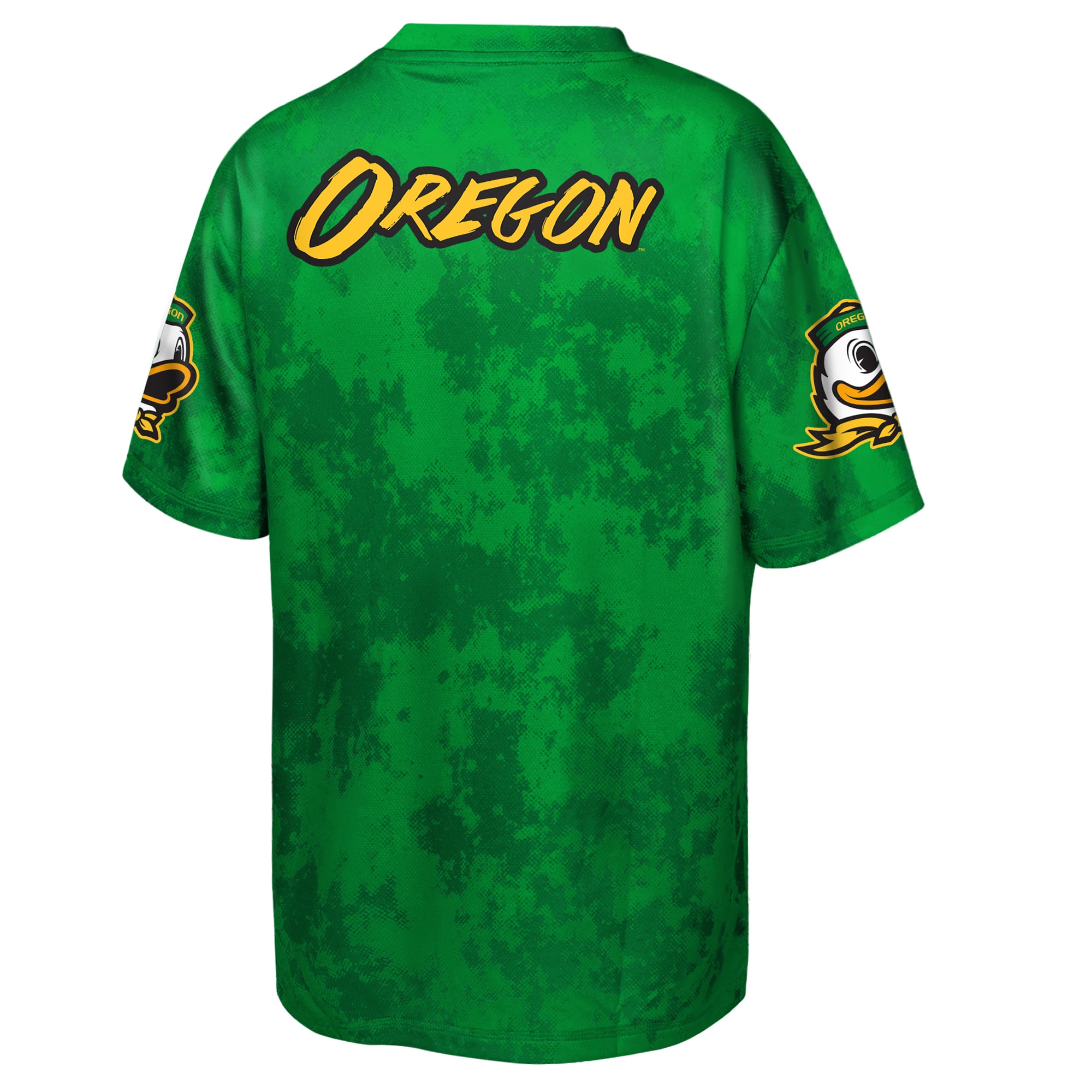 T-shirt sublimé Outerstuff vert pour jeunes, motif hors-jeu des Oregon Ducks