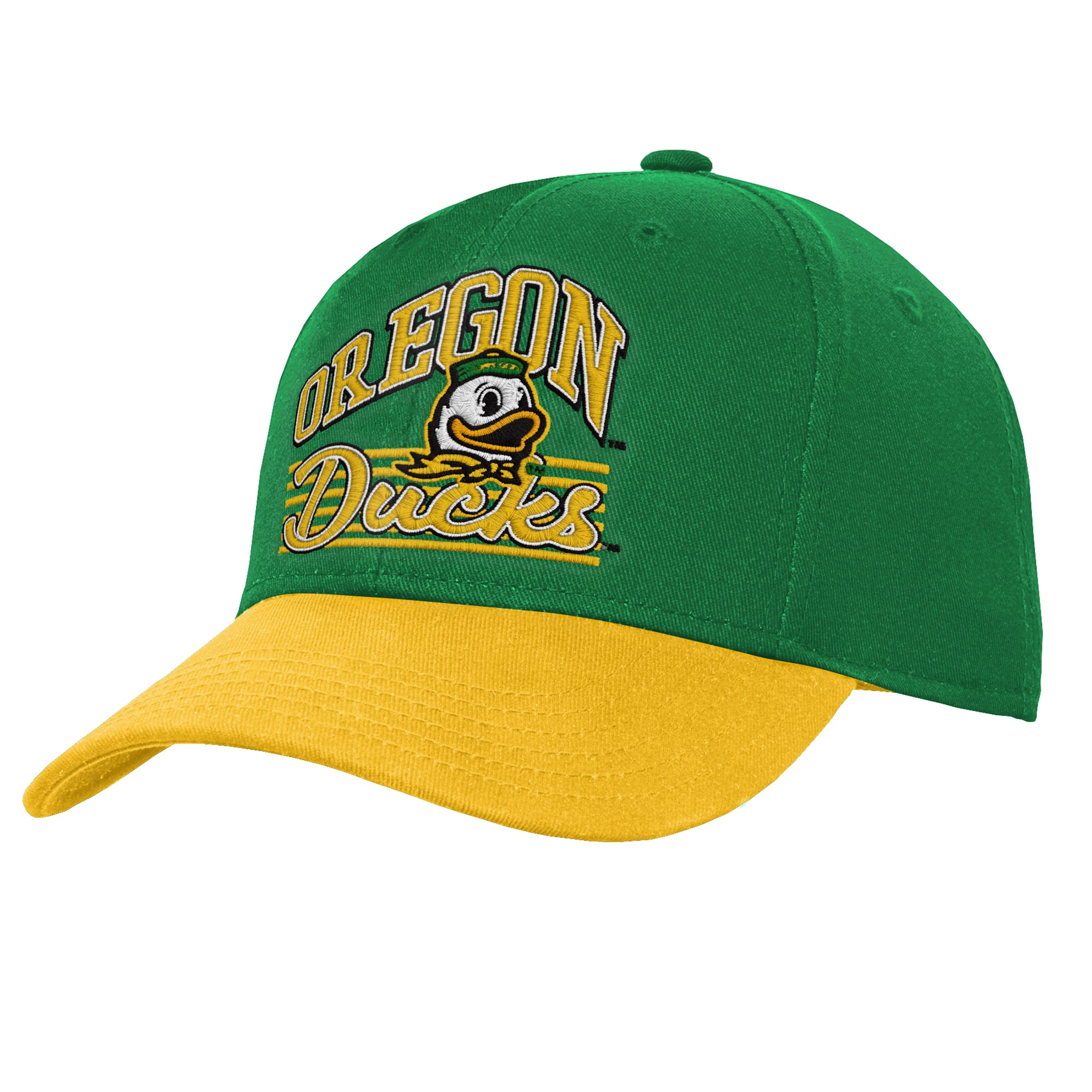 Casquette ajustable verte et jaune Oregon Ducks pour jeunes de la marque Outerstuff