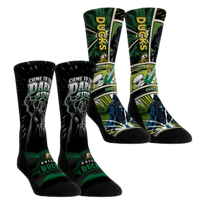  Oregon Ducks Rock Em Youth Star Wars Empire Two-Pack Crew Socks Set - Green