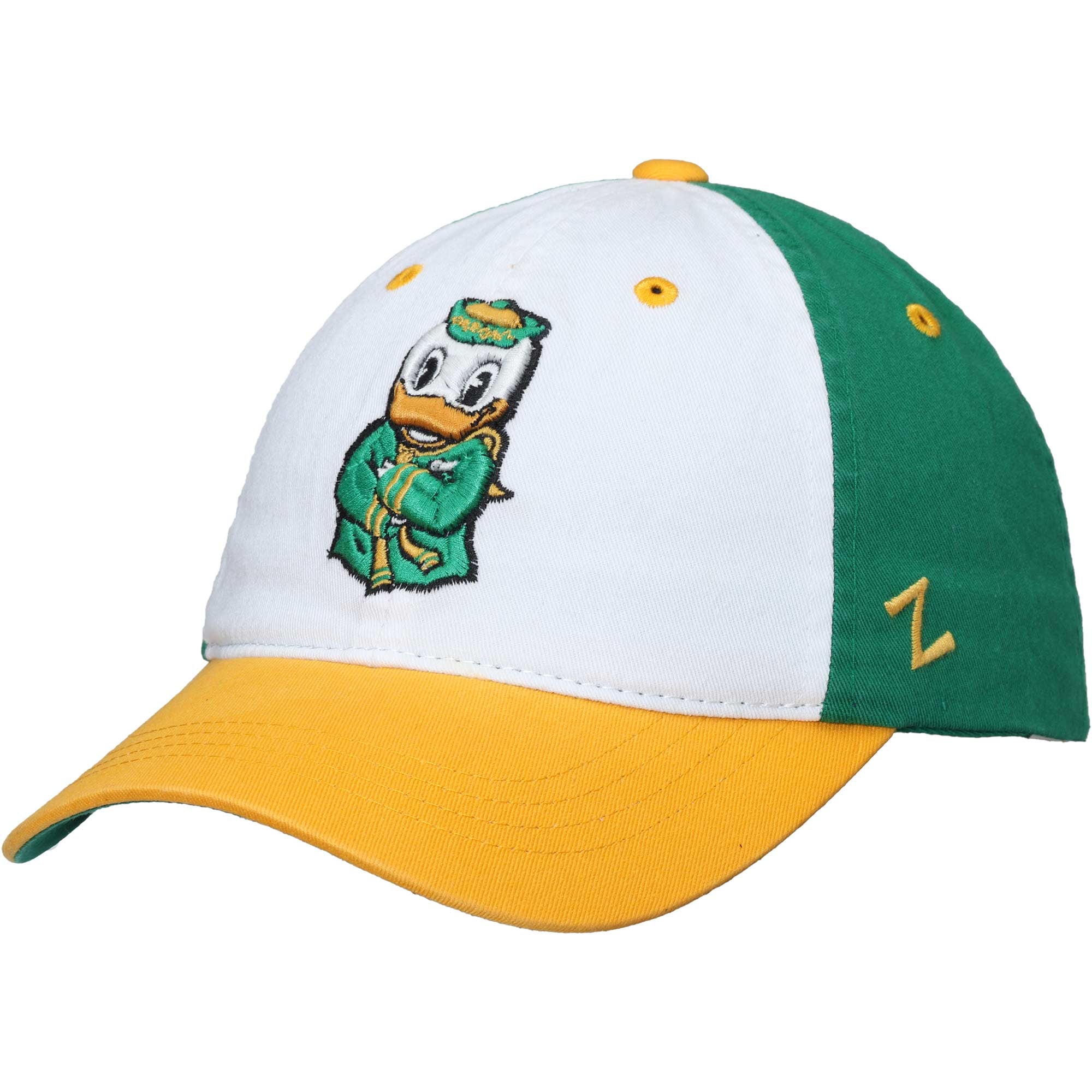 Zephyr Oregon Ducks Puddles Refresh Snapback Hat - Kelly Green/Gold