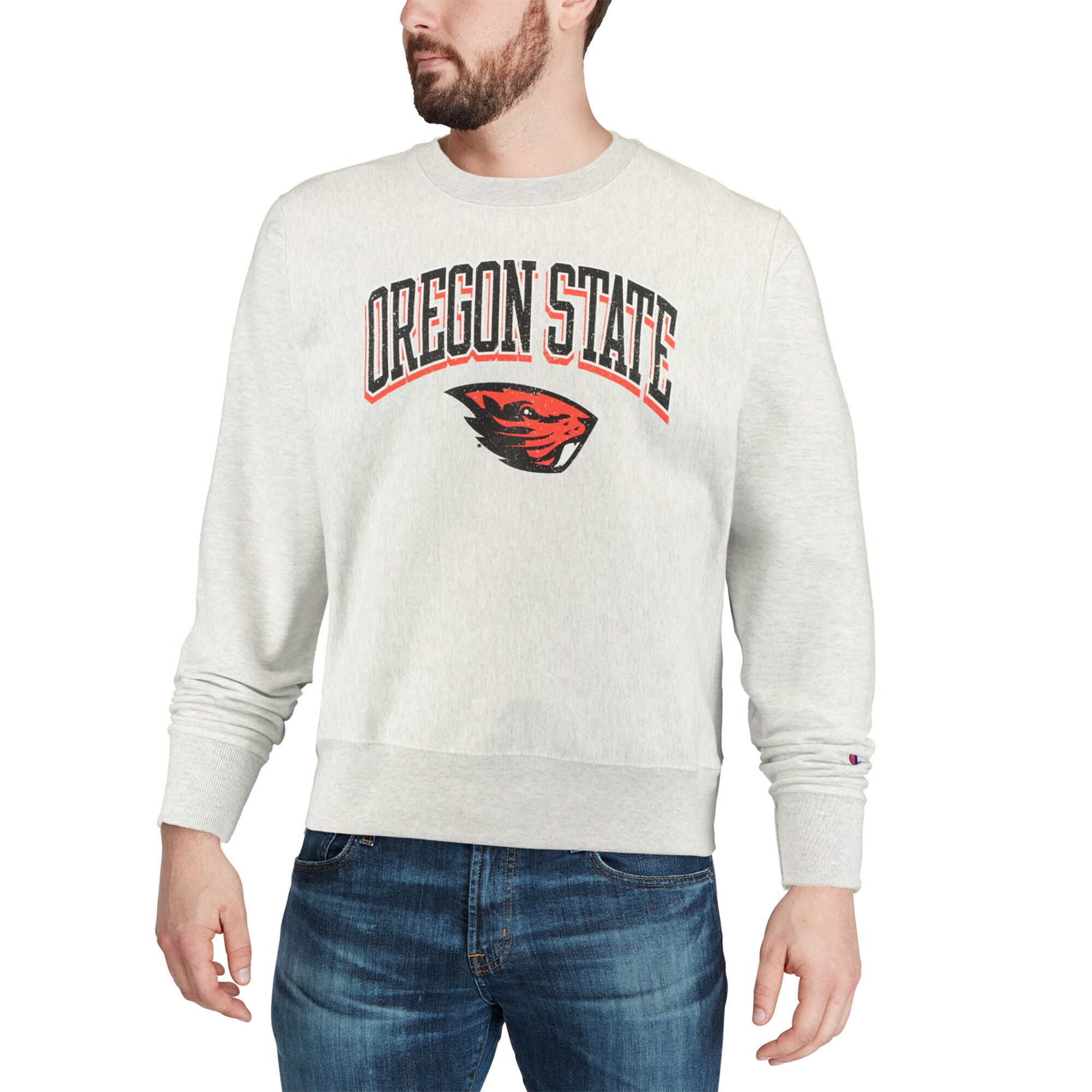 Champion sweater clearance mens grey oregon