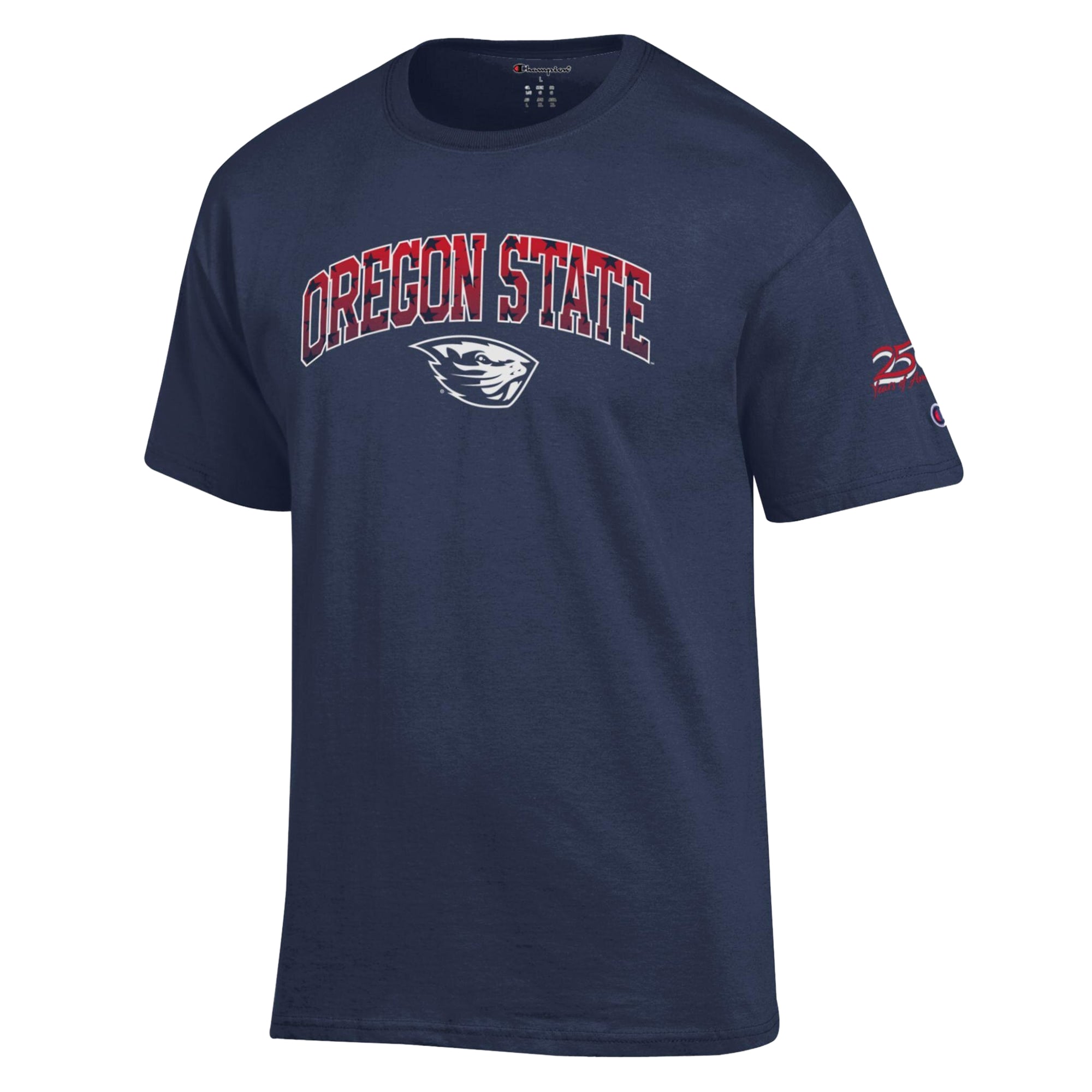Men's Champion Navy Oregon State Beavers Americana 250th Arch T-Shirt