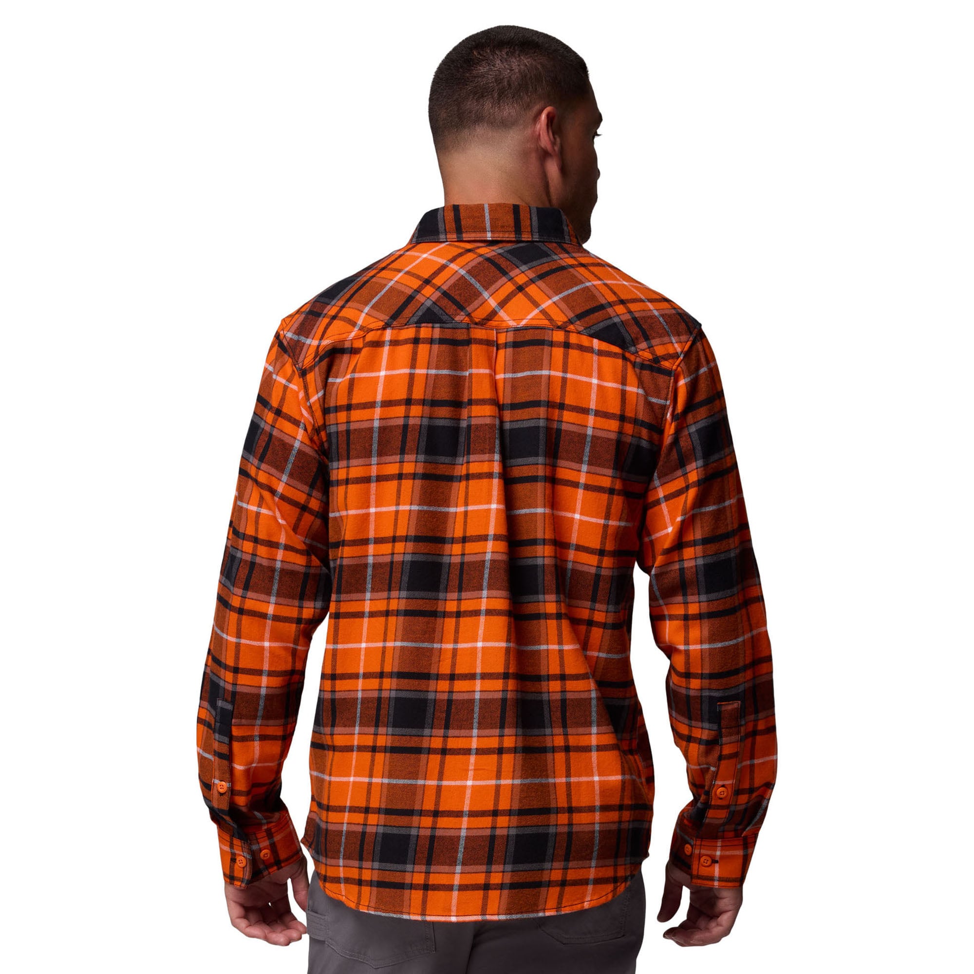 Chemise boutonnée à manches longues en flanelle Omni-Wick orange Oregon State Beavers pour homme