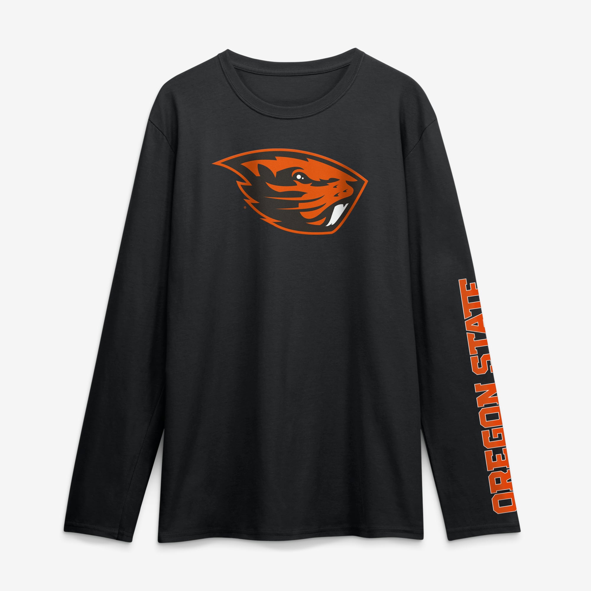 Men's Logo Athletic Black Oregon State Beavers Primary Long Sleeve T-Shirt