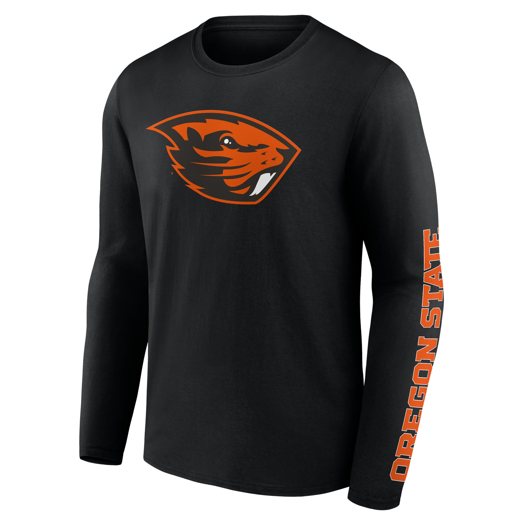 Men's Logo Athletic Black Oregon State Beavers Primary Long Sleeve T-Shirt