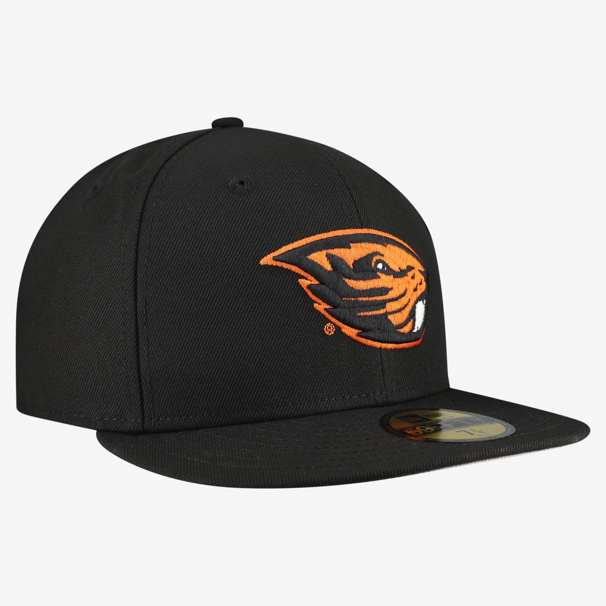 Casquette ajustée New Era Core 59FIFTY noire pour homme, modèle Oregon State Beavers.