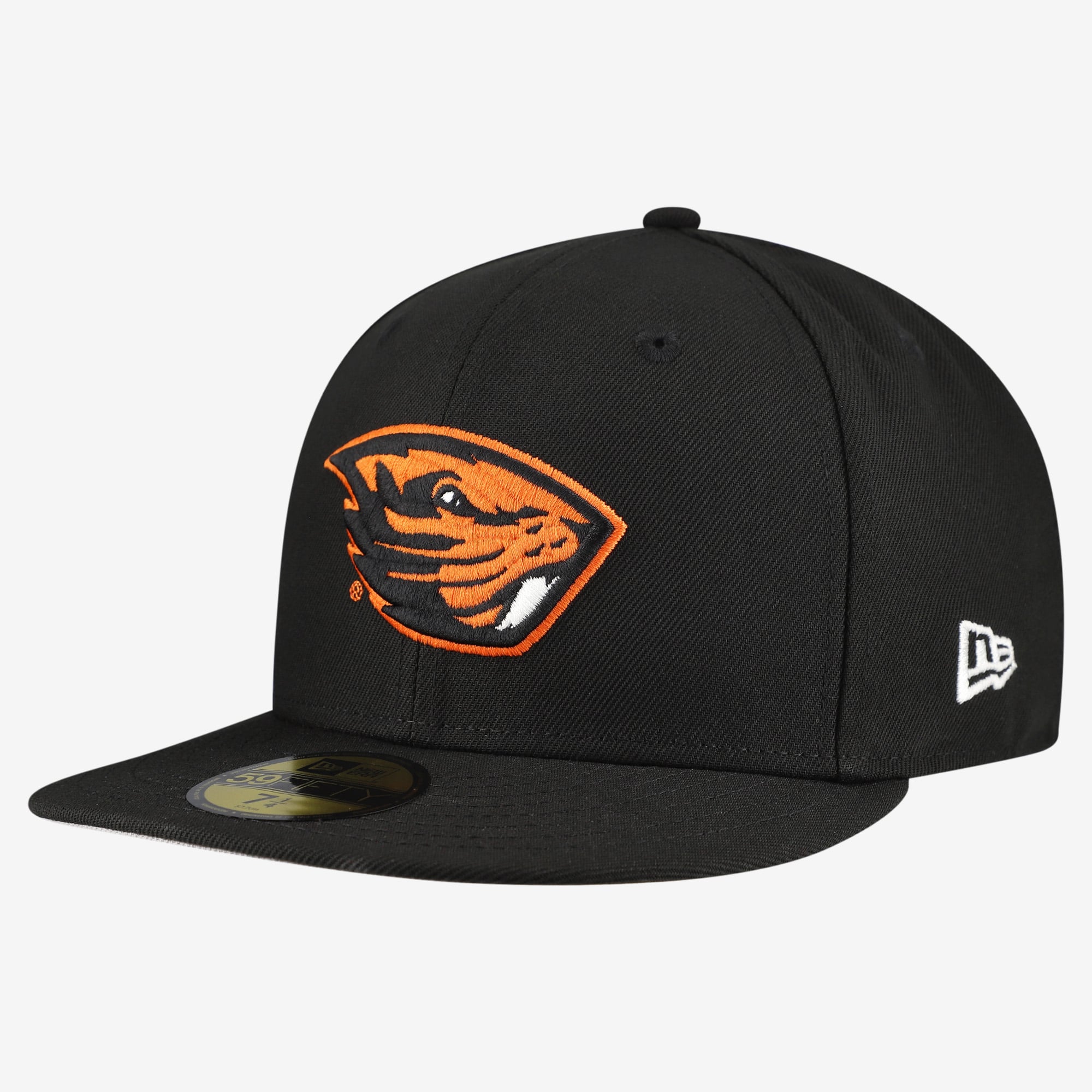 Casquette ajustée New Era Core 59FIFTY noire pour homme, modèle Oregon State Beavers.