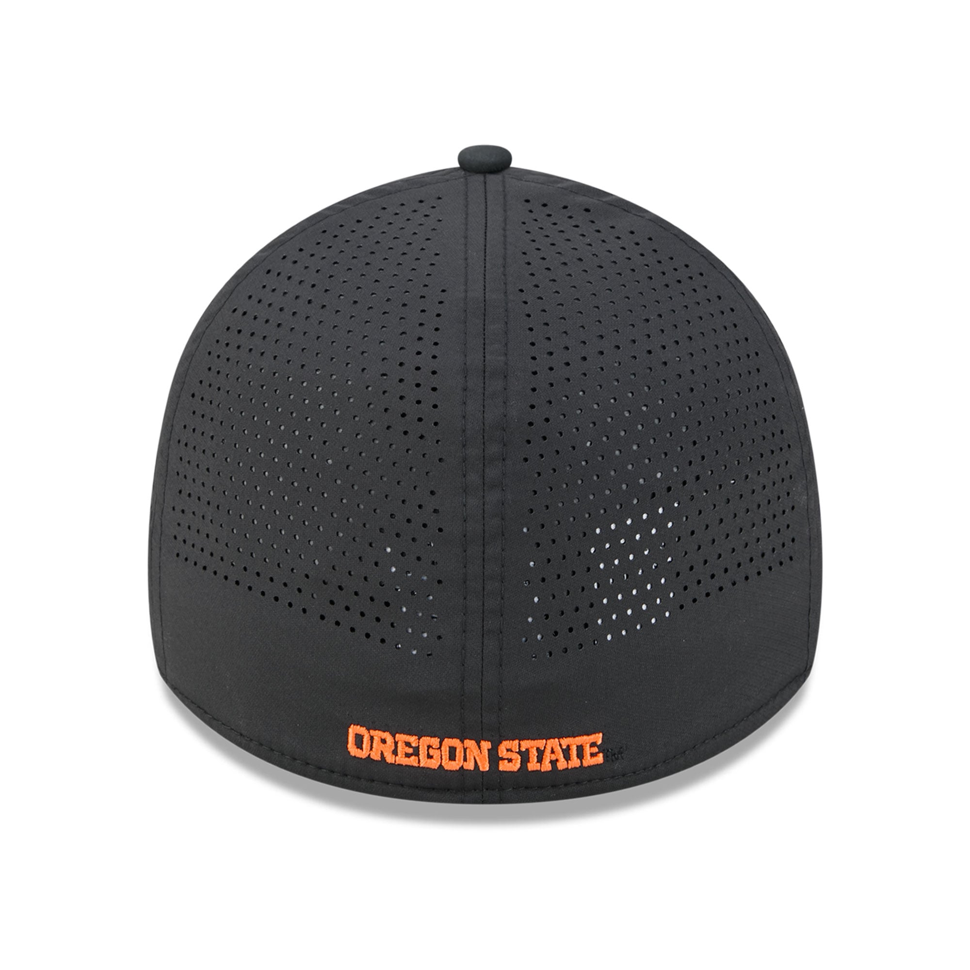 Casquette extensible New Era noire pour homme, modèle 39THIRTY, motif Oregon State Beavers.