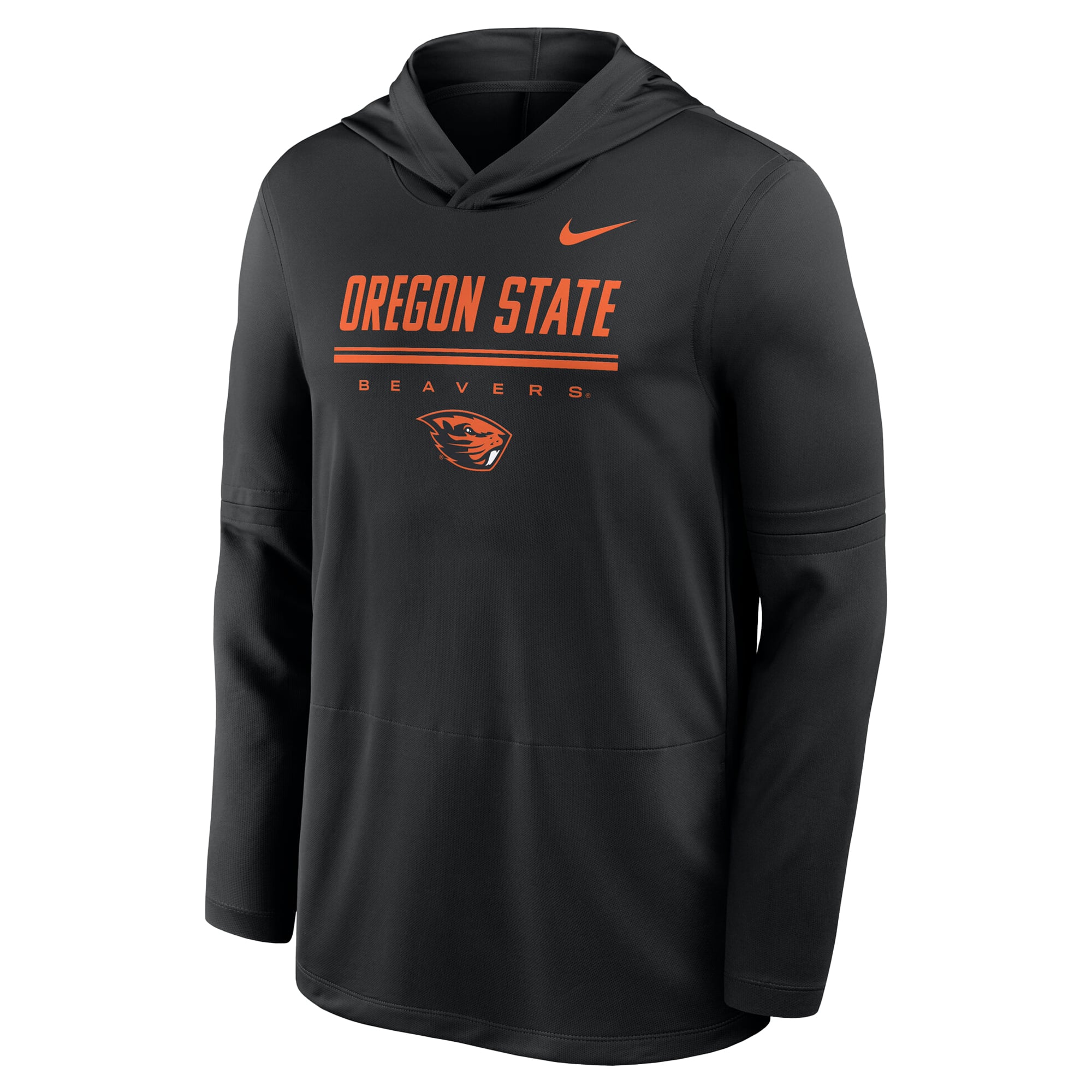 Men's Nike Black Oregon State Beavers 2026 Sideline Dri-FIT Lightweight Hooded Top