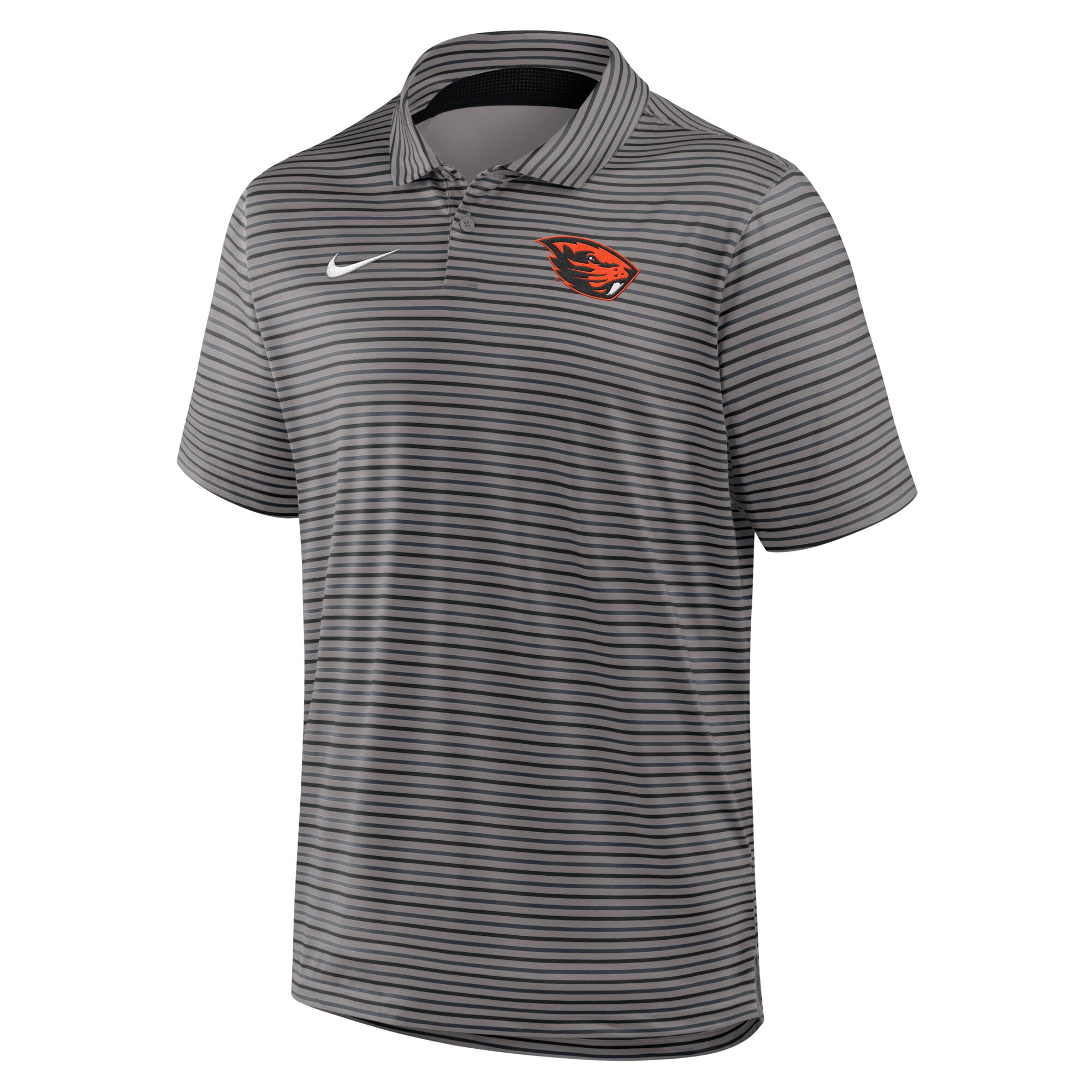 Polo Nike Dri-FIT Tour Stripe noir pour homme, Oregon State Beavers