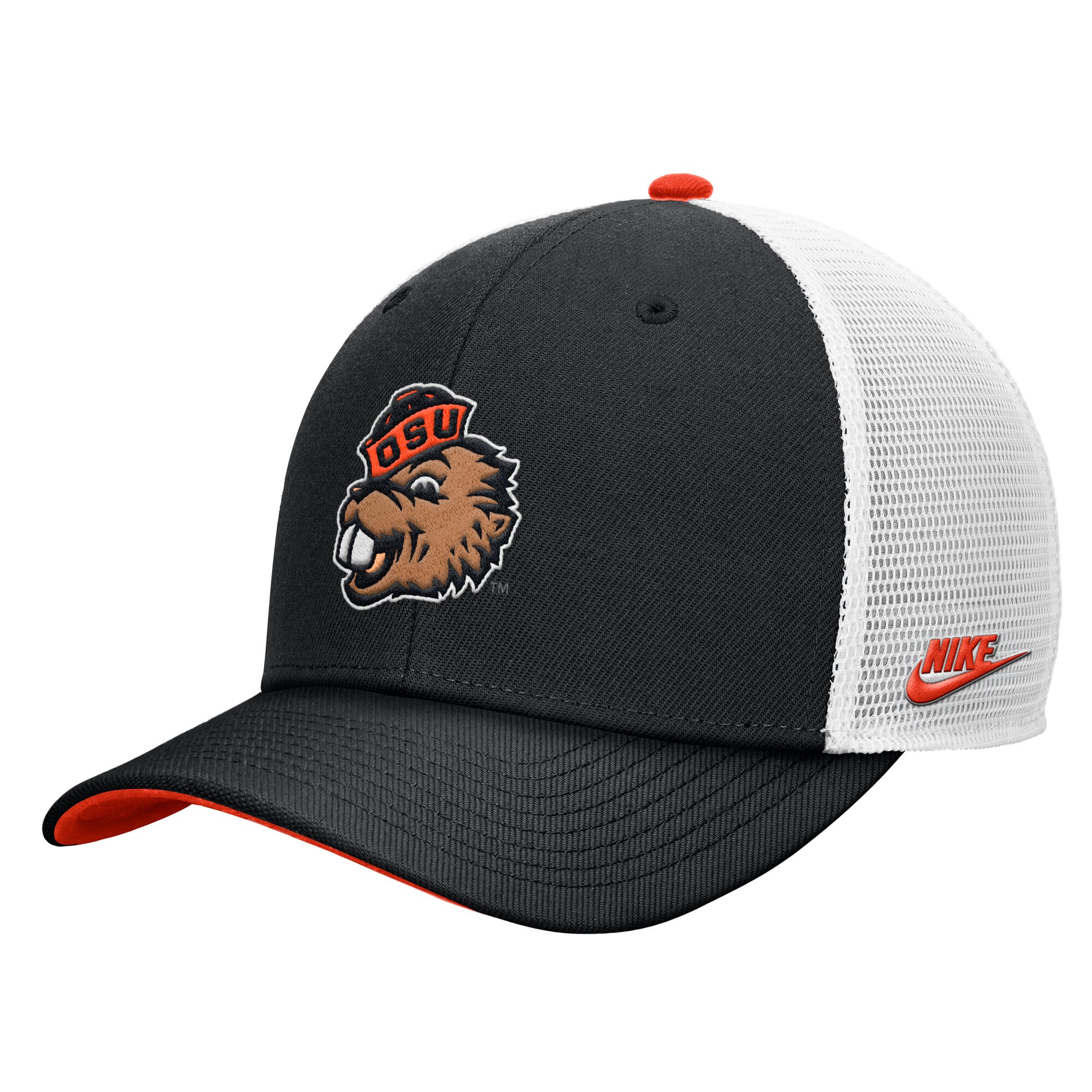 Men's Nike Black Oregon State Beavers Legacy Mascot Adjustable Trucker Hat