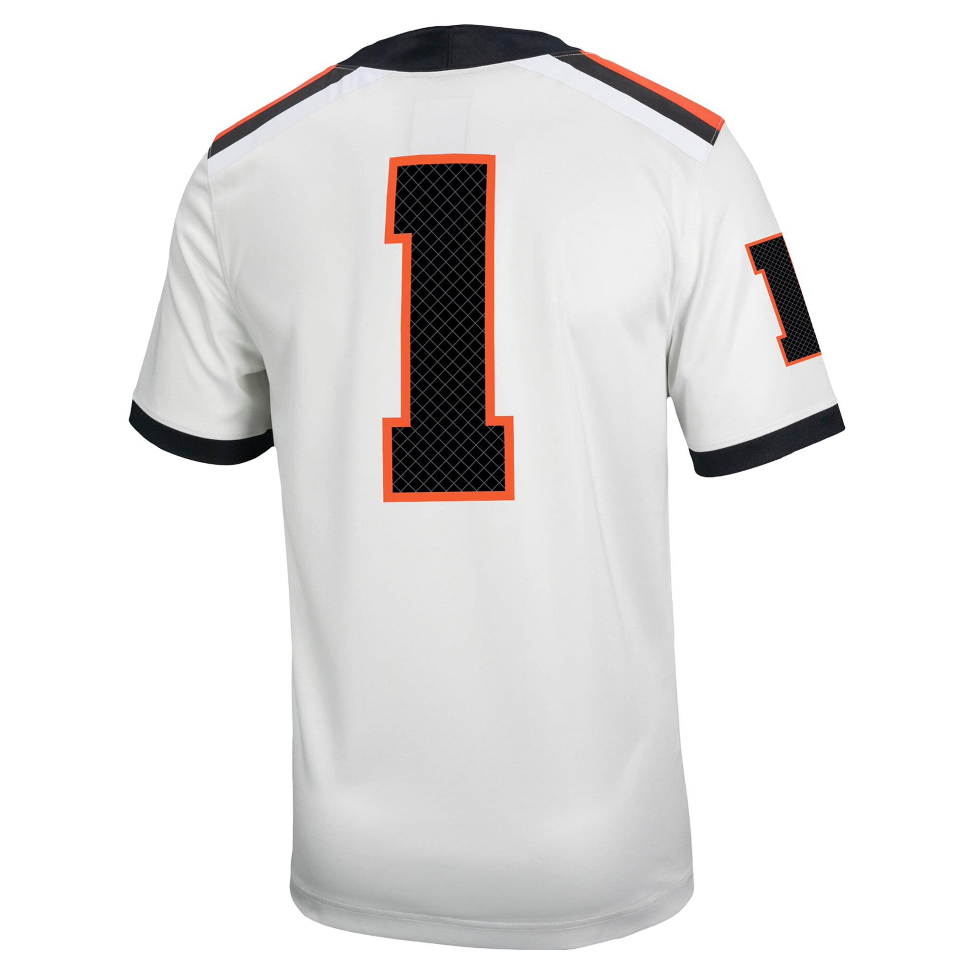 Men's Nike #1 White Oregon State Beavers Road Replica Football Jersey