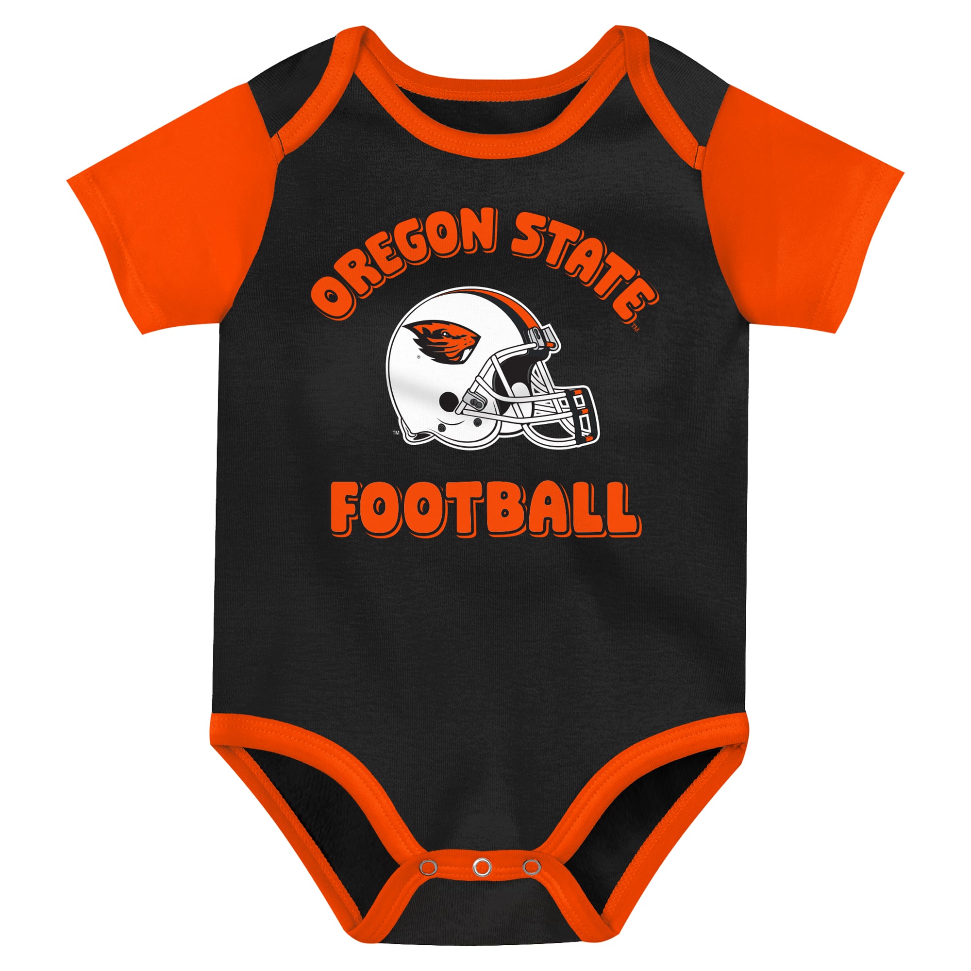 Ensemble de body trois pièces Outerstuff noir pour nouveau-né, motif joueur vedette des Oregon State Beavers